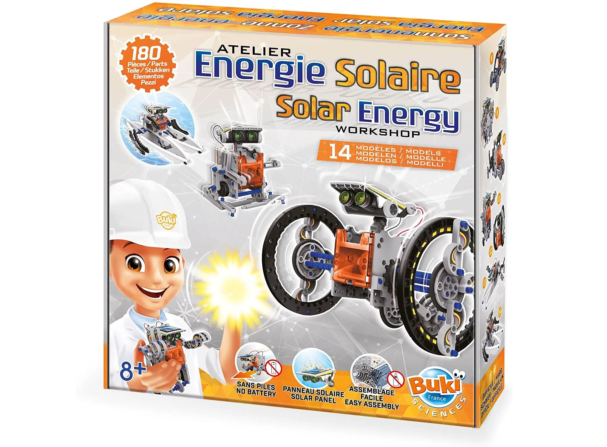 Buki - zestaw do budowy robota na energie słoneczną 14w1