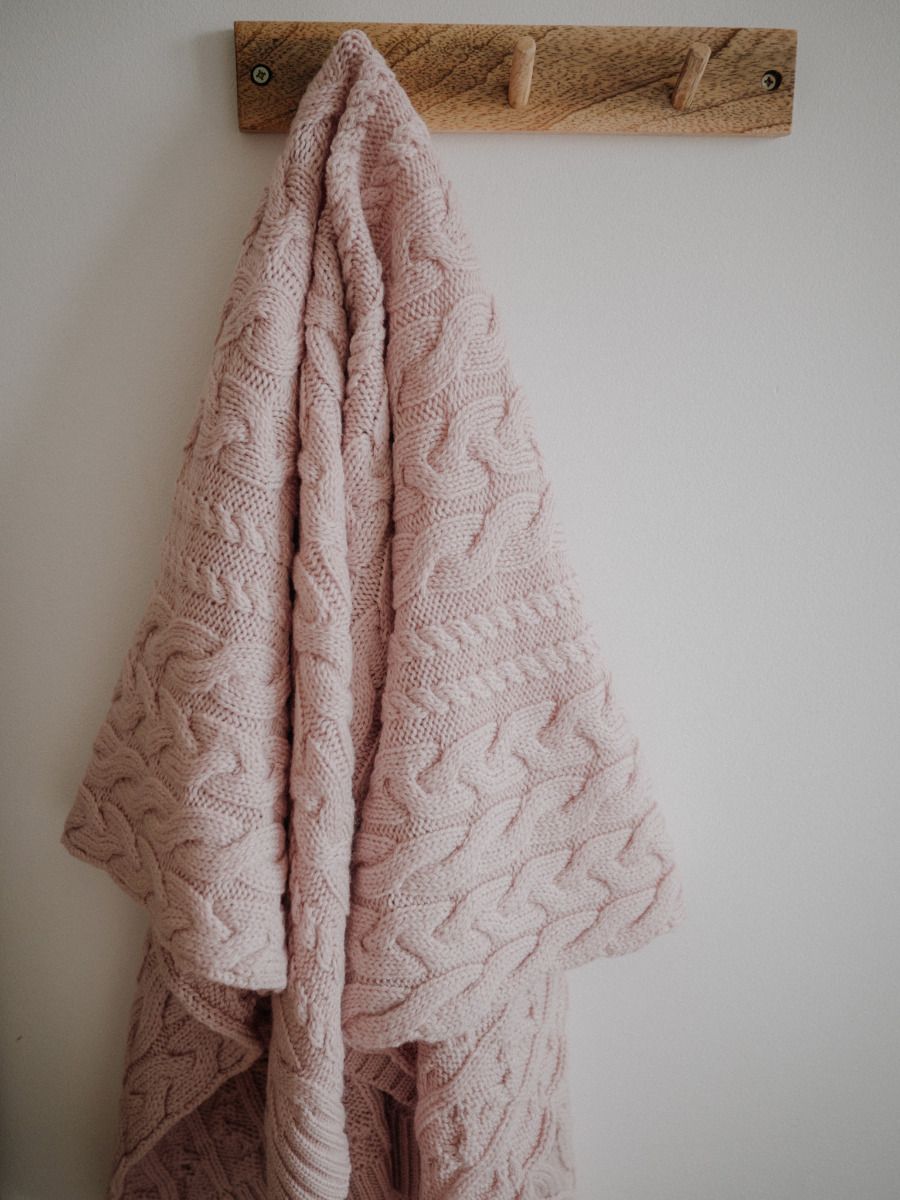 My Memi - Kocyk warkocz ze 100% wełny merino premium collection