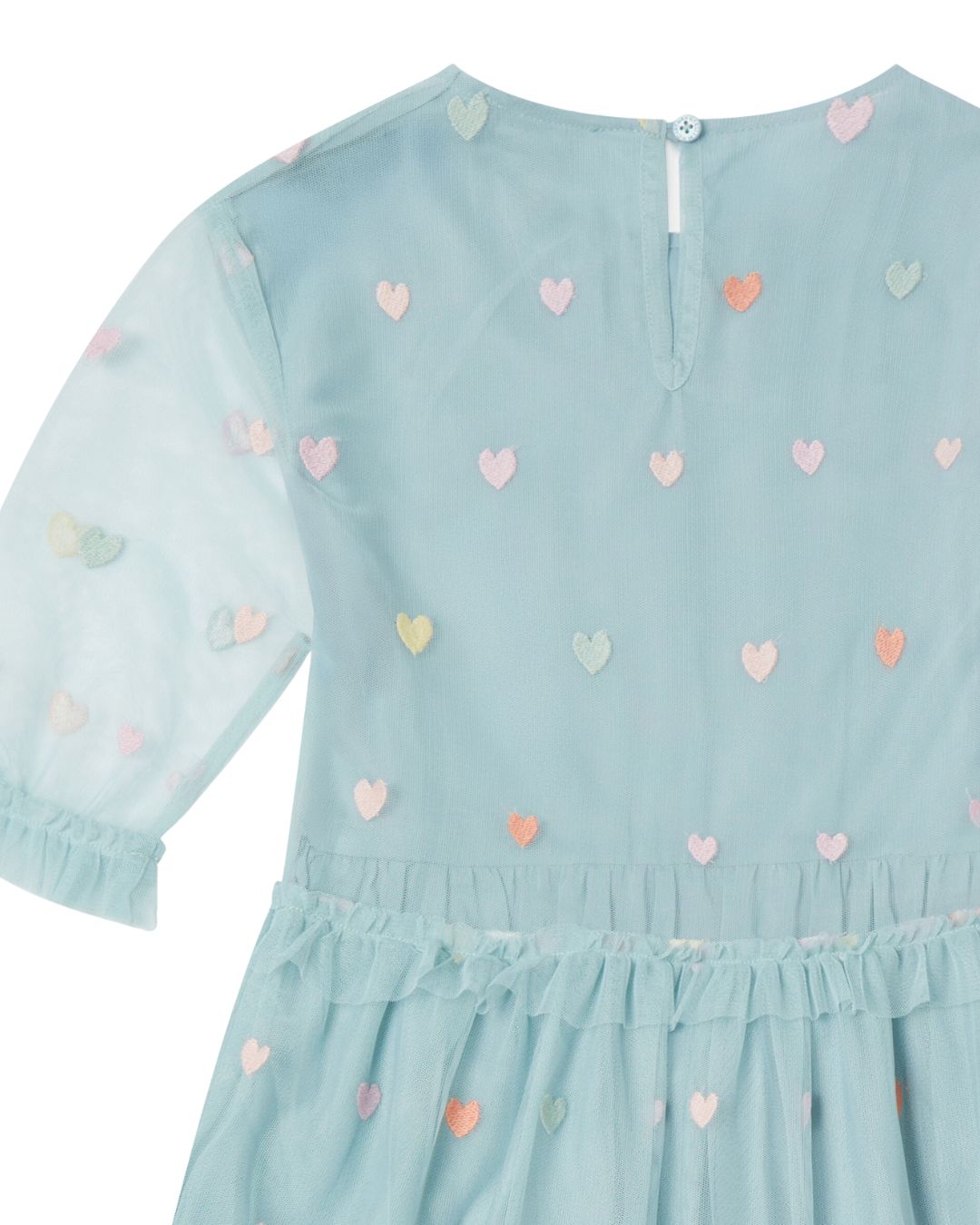 Tiulowa sukienka w serduszka Stella McCartney Heart Embroidered