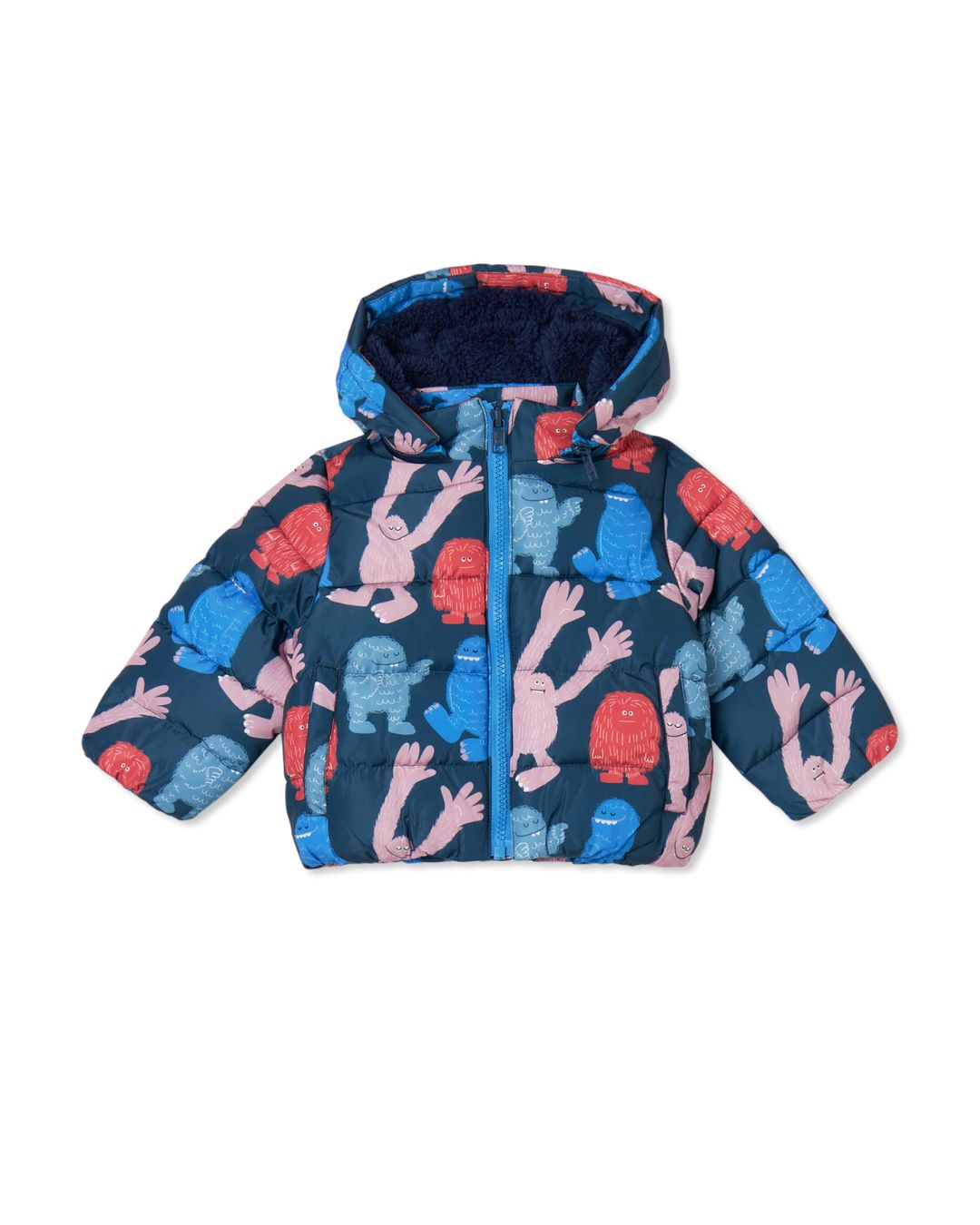 Stella McCartney - puchowa kurtka z nadrukiem Yeti