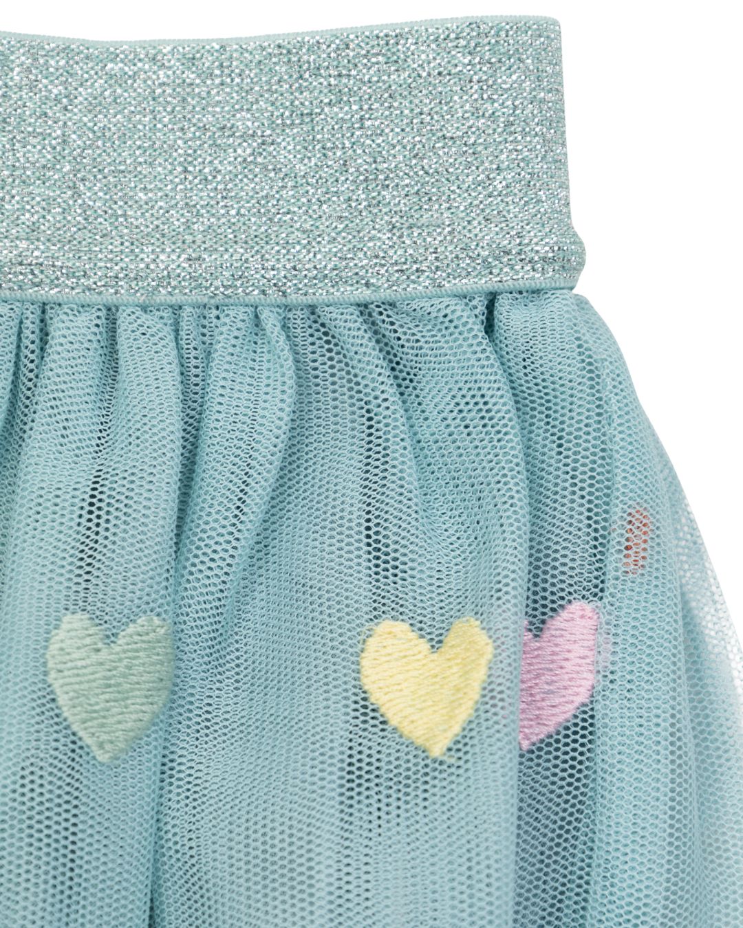 Stella McCartney - tiulowa spódnica dla małego dziecka z haftowanymi serduszkami