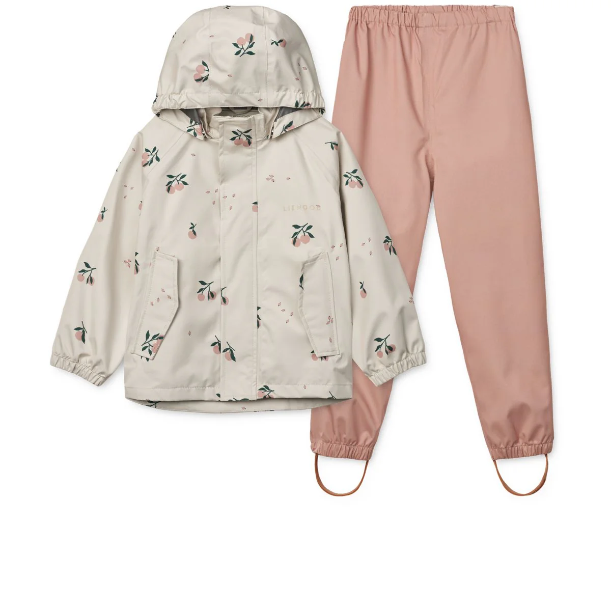Liewood - zestaw przeciwdeszczowy Manu Sea Shell/Peach