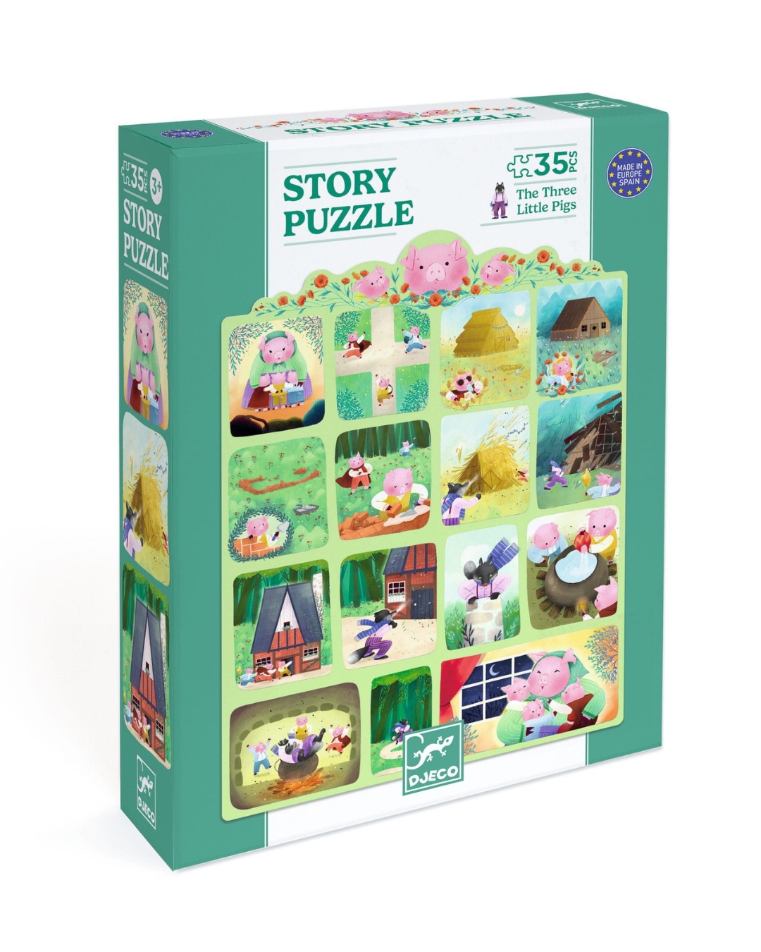 Djeco - puzzle Trzy małe świnki 35 elementów