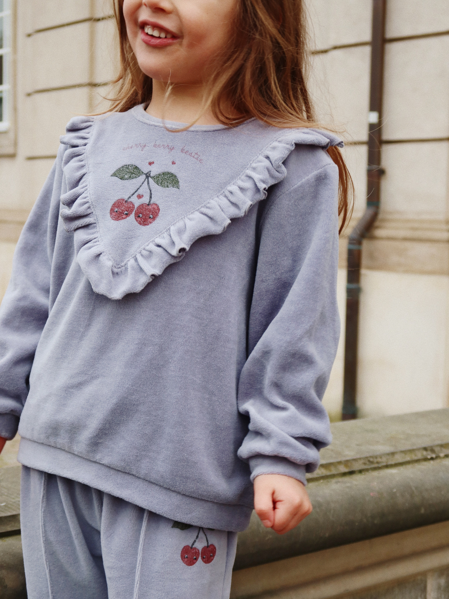 Konges Sløjd - bluza welurowa Wally Sweat Shirt Tradewinds
