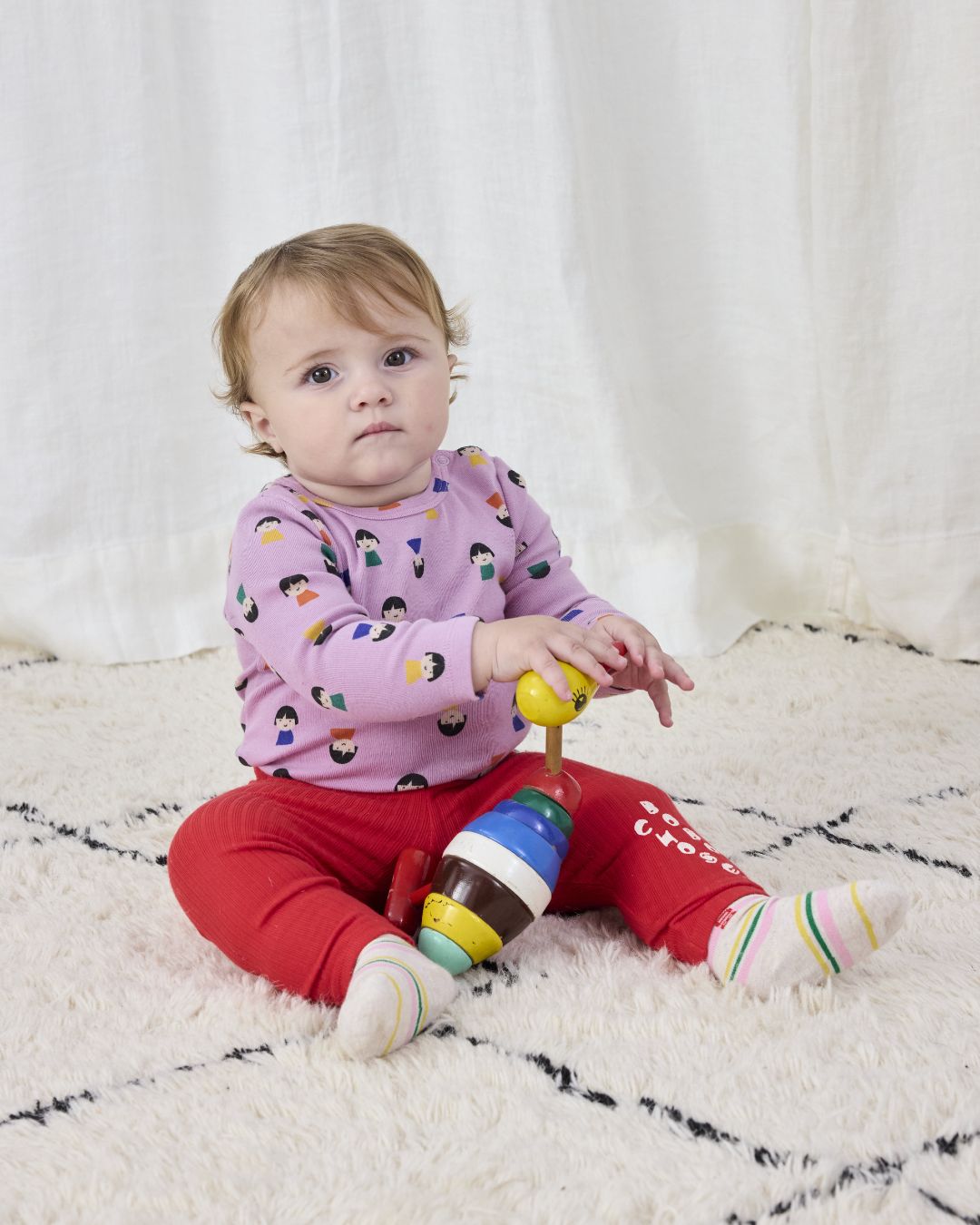 BOBO CHOSES - legginsy dziecięce Bobo Choses Leggings czerwone