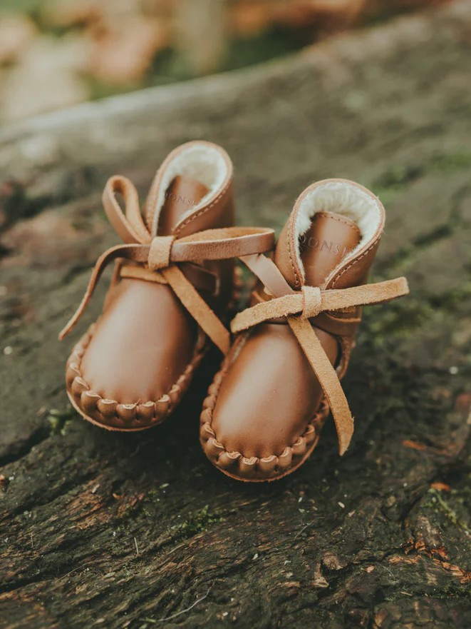 Donsje - buciki dziecięce Pina Classic Booties Cognac Classic Leather