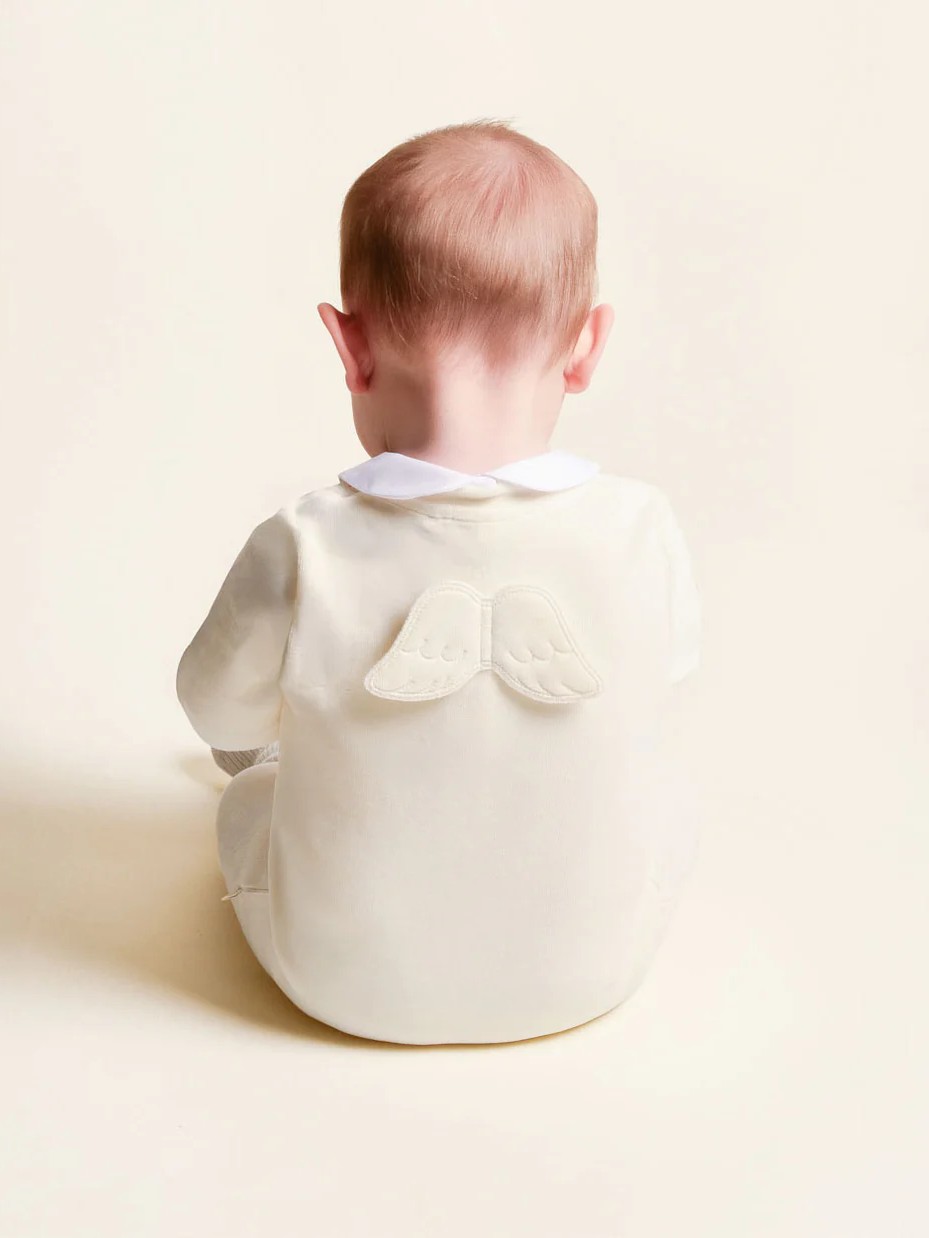 Welurowy rampers niemowlęcy Marie-Chantal Velour Angel Wing