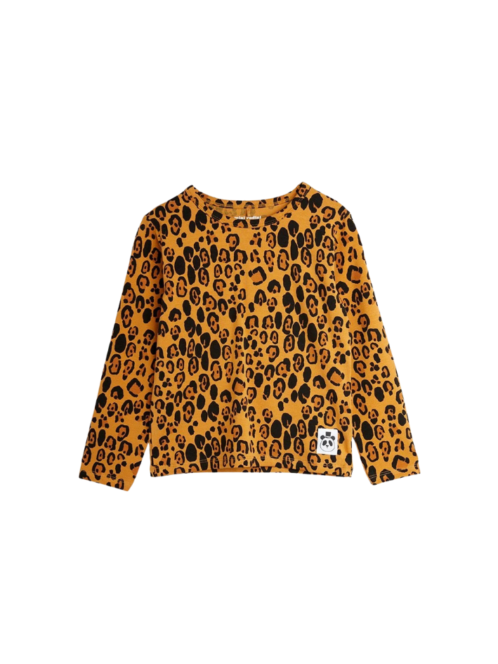 Mini Rodini - bluzka Basic Leopard LS Tee TENCEL™