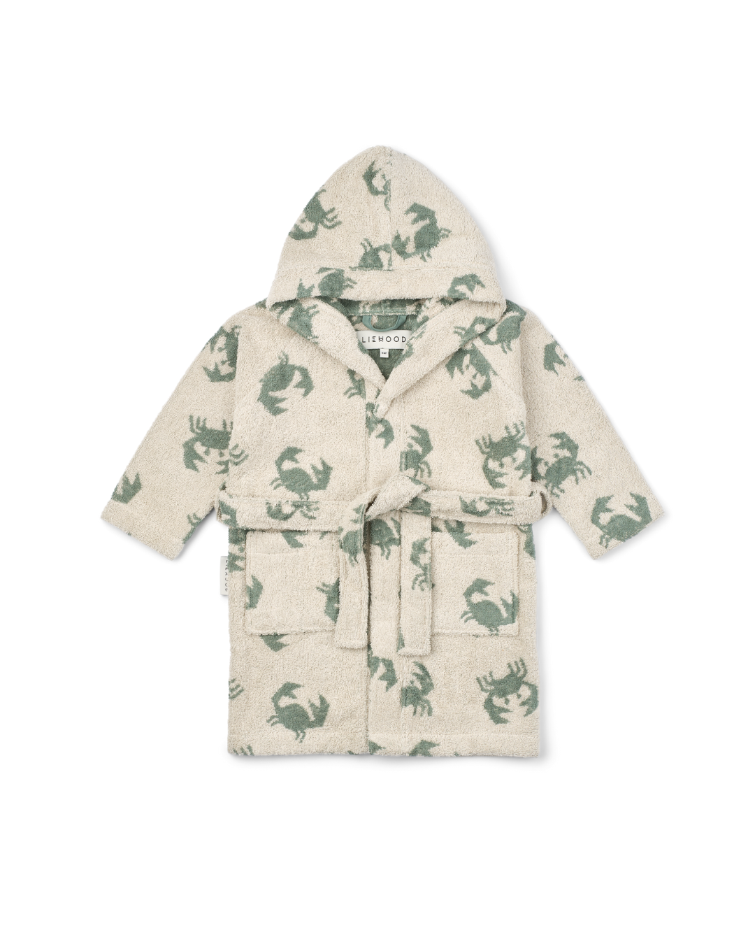 Liewood - szlafrok dziecięcy Lilana Yarn Dyed Bathrobe Crab Sandy