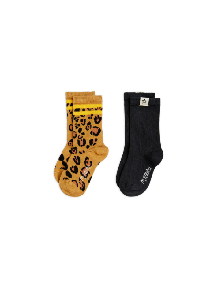 Mini Rodini - skarpetki 2-pak Basic Leopard