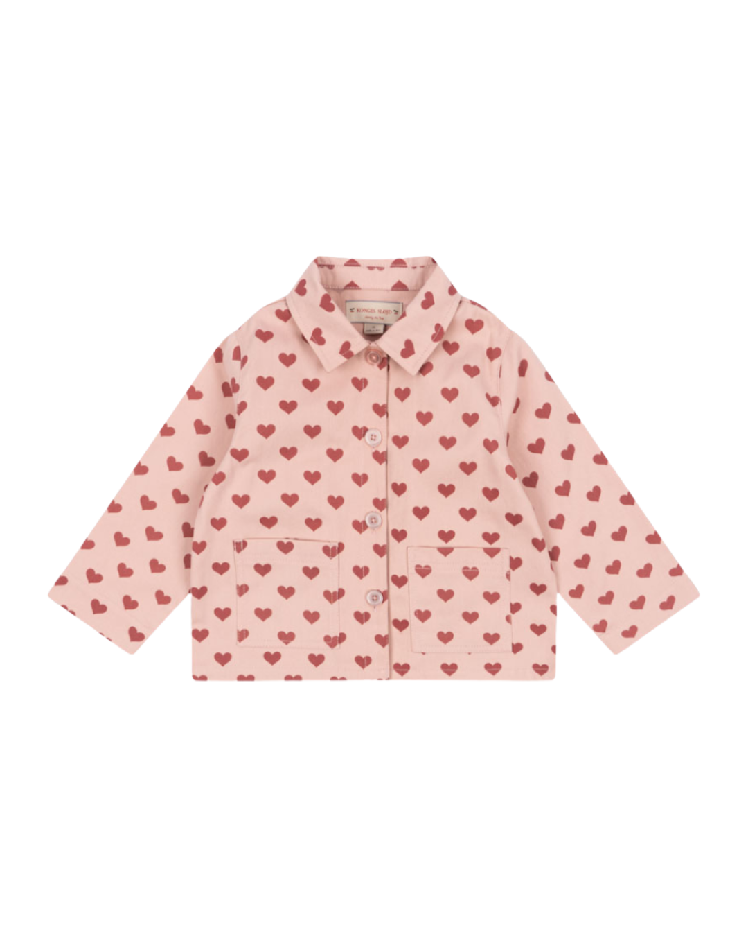 Konges Sløjd - kurtka koszulowa dziecięca Fen Shirt Jacket GOTS Amour Rouge