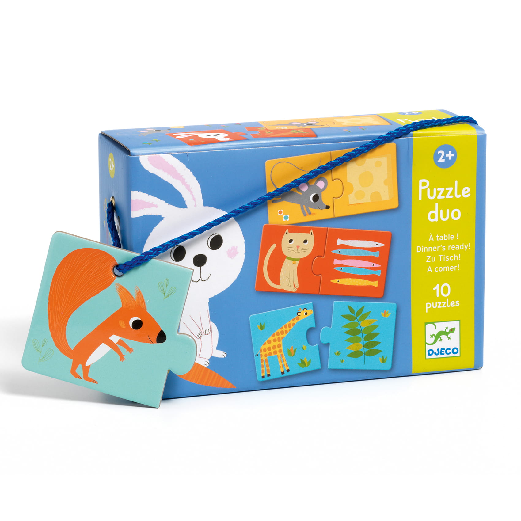 Djeco - puzzle dla dwulatka duo Zwierzatka i ich obiady
