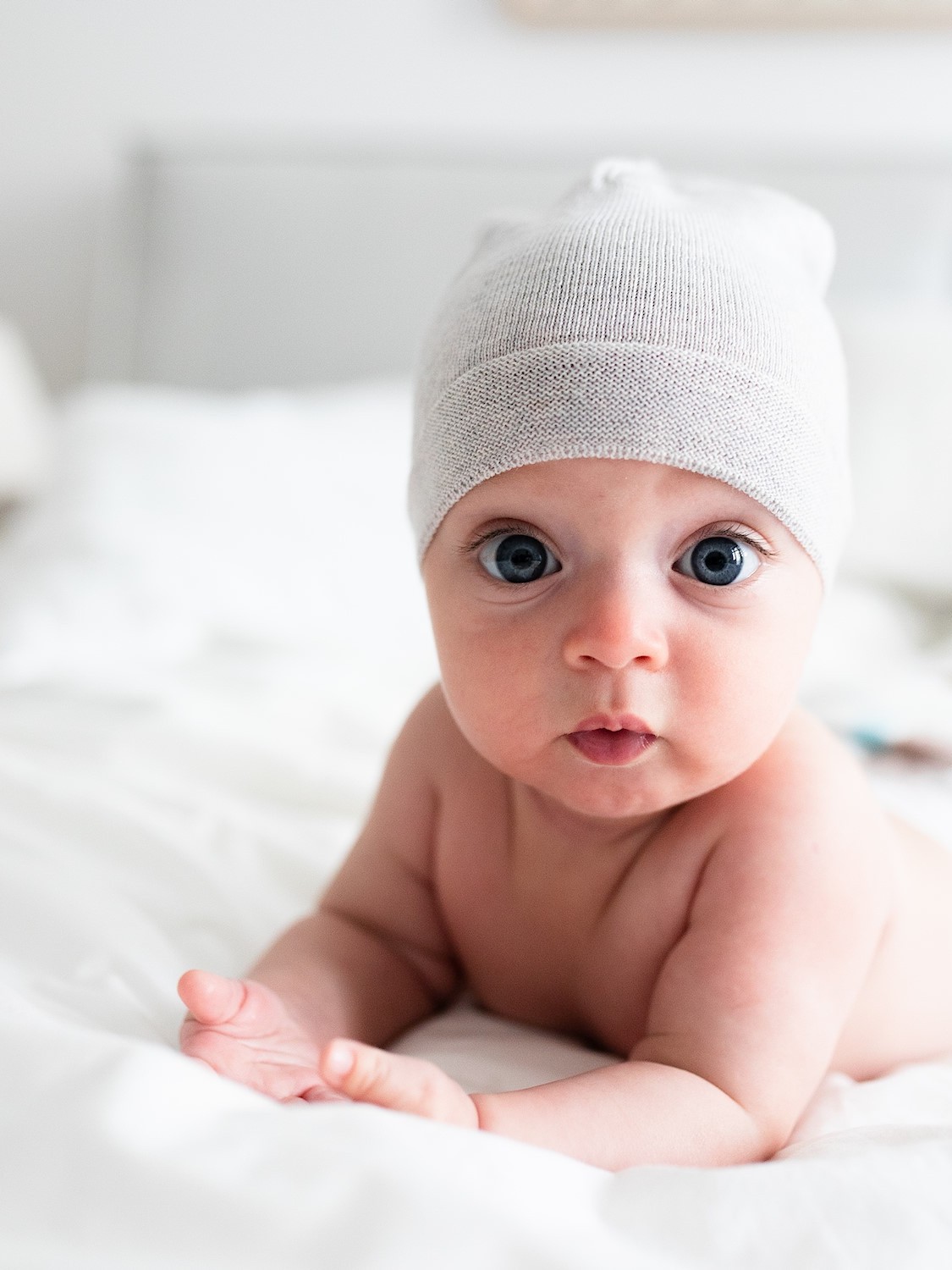 Yarnami - czapeczka niemowlęca merino Cozy melanż