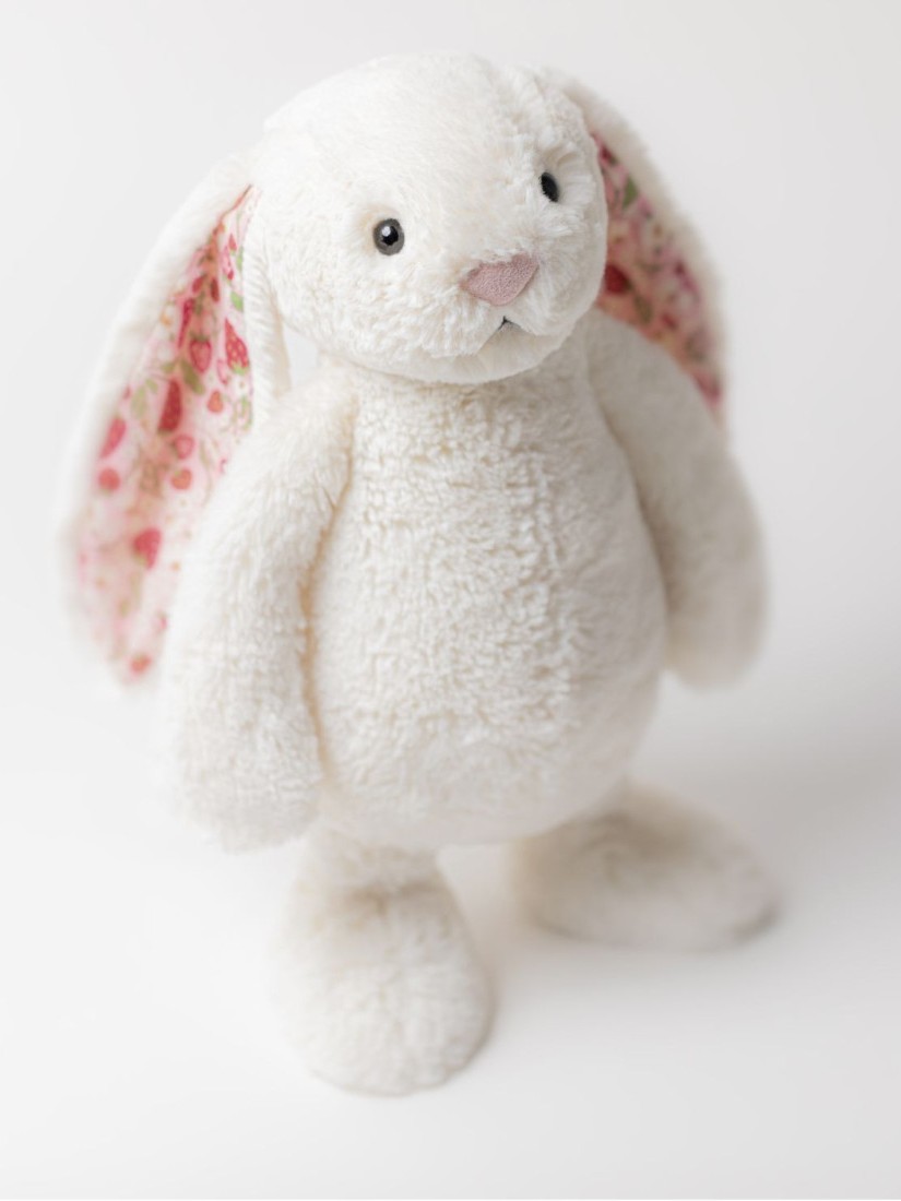 Jellycat - króliczek z Kwiecistymi Uszami Kremowy „Berry” 31 cm