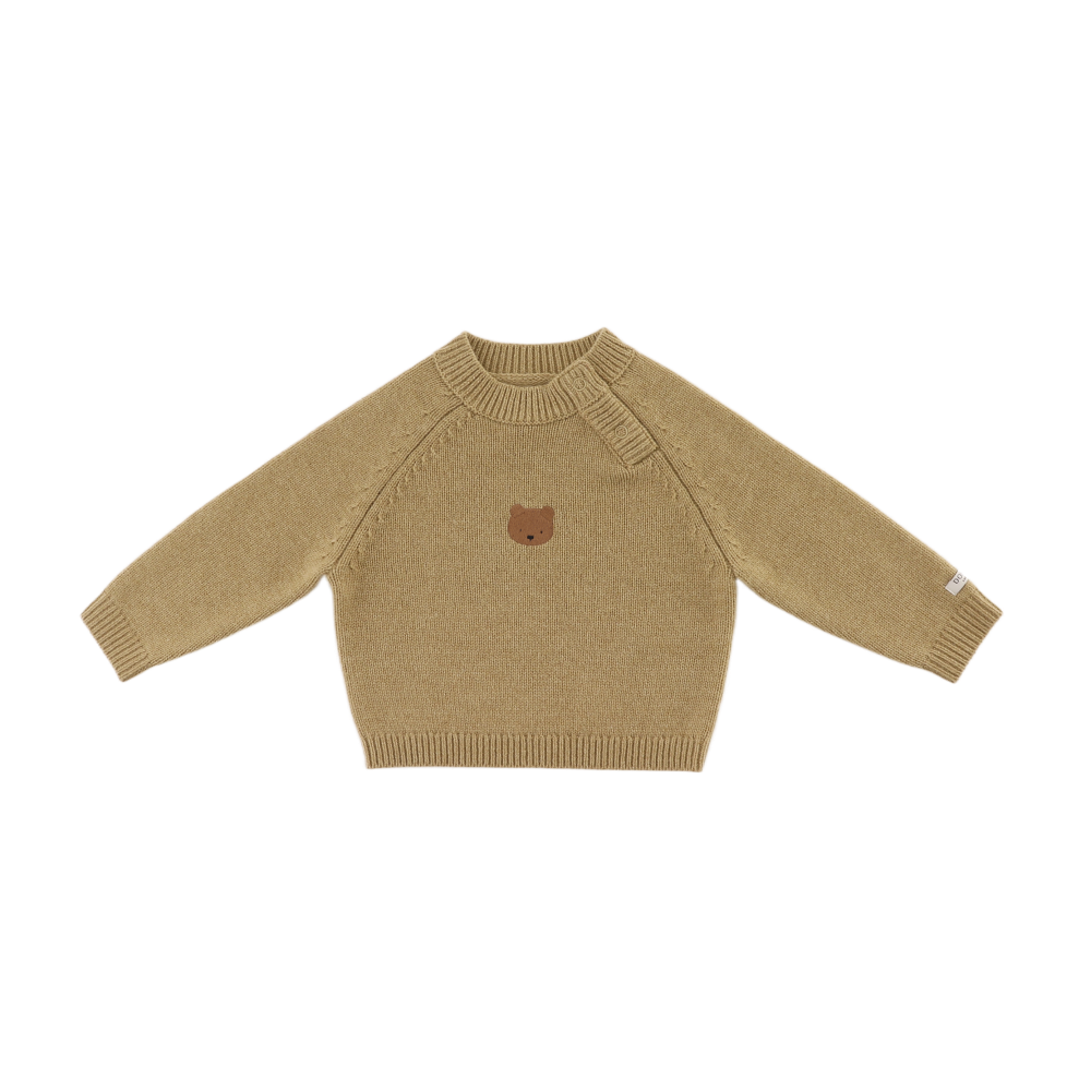Donsje - sweter niemowlęcy z wełny merino Sibbe Bear