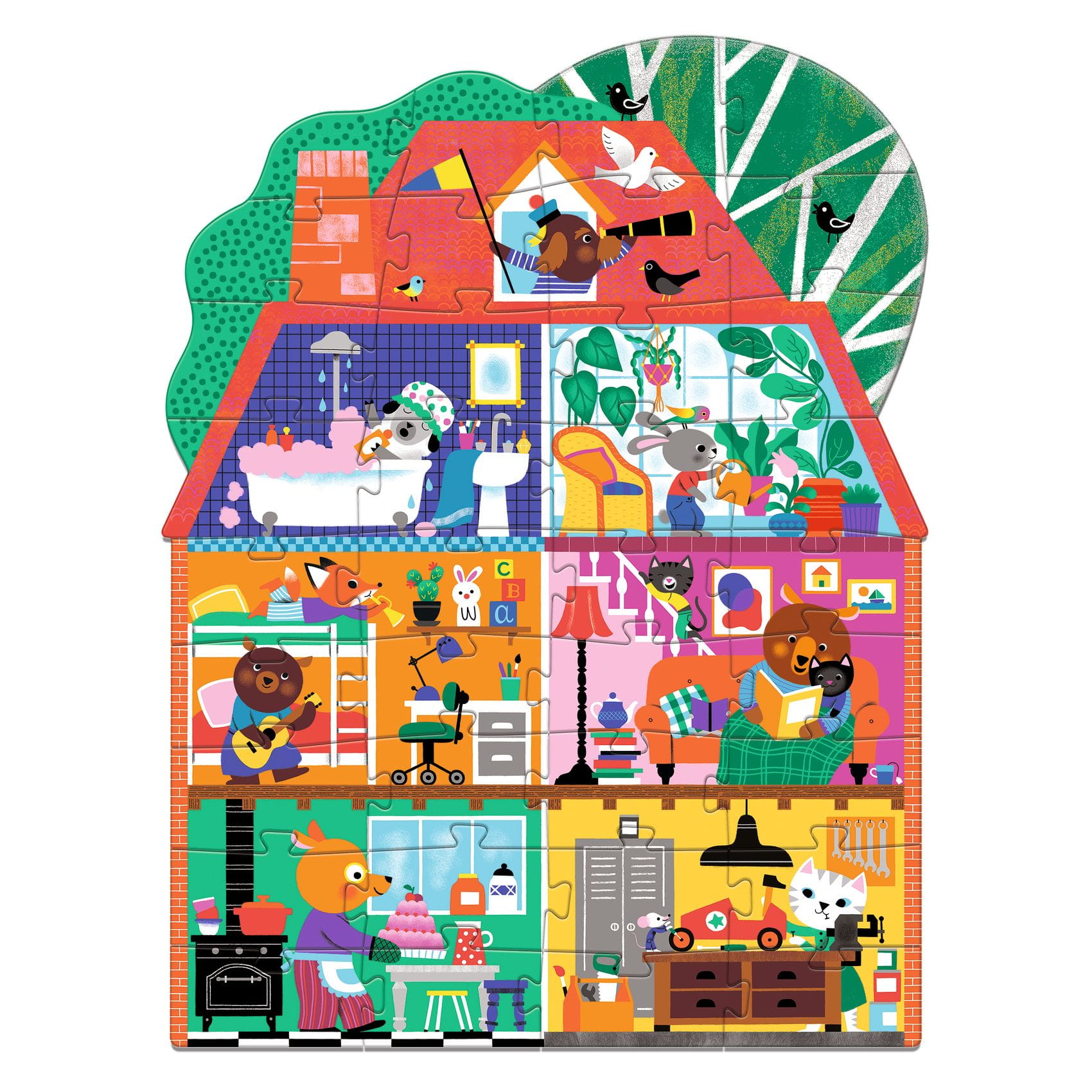 Djeco - puzzle gigant Domek Małych Przyjaciół 36 el.