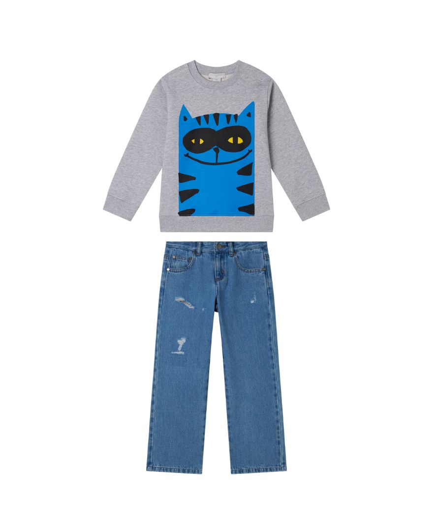 Stella McCartney - stylizacja jeansowa dla chłopca Cat