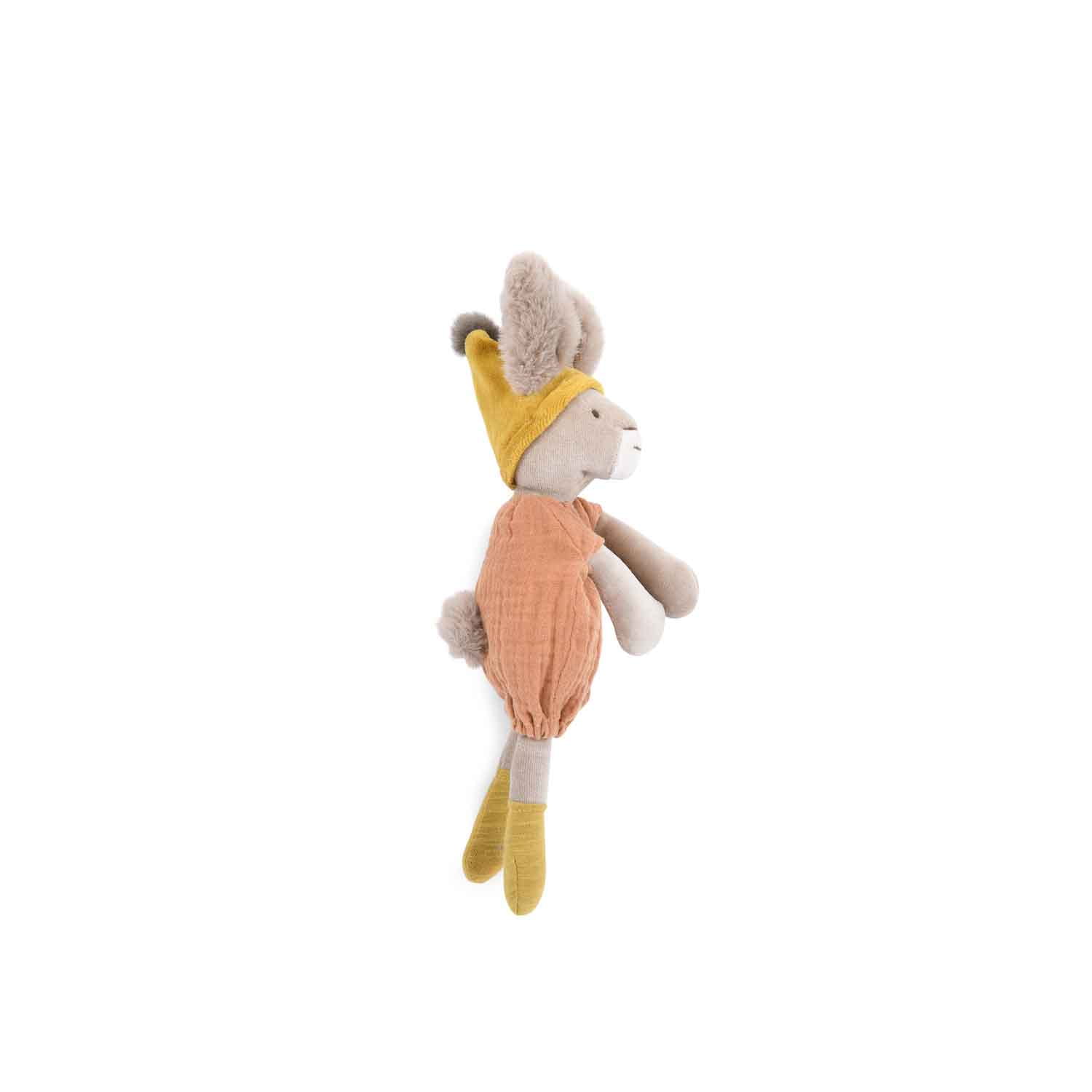 Moulin Roty - maskotka króliczek w czapce rudy 32 cm