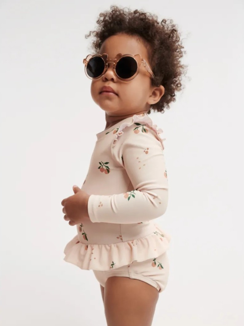 Liewood - kostium kąpielowy z nadrukiem i długim rękawem UV Sille Baby peach sea shell Liewood - kostium kąpielowy z nadrukiem i długim rękawem UV Sille Baby peach sea shell