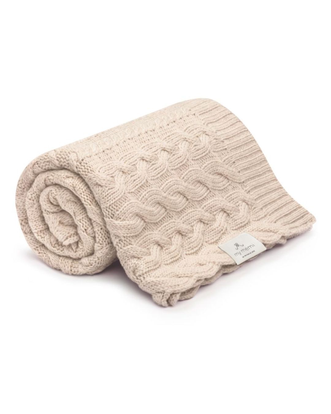 My Memi - Kocyk warkocz ze 100% wełny merino premium collection