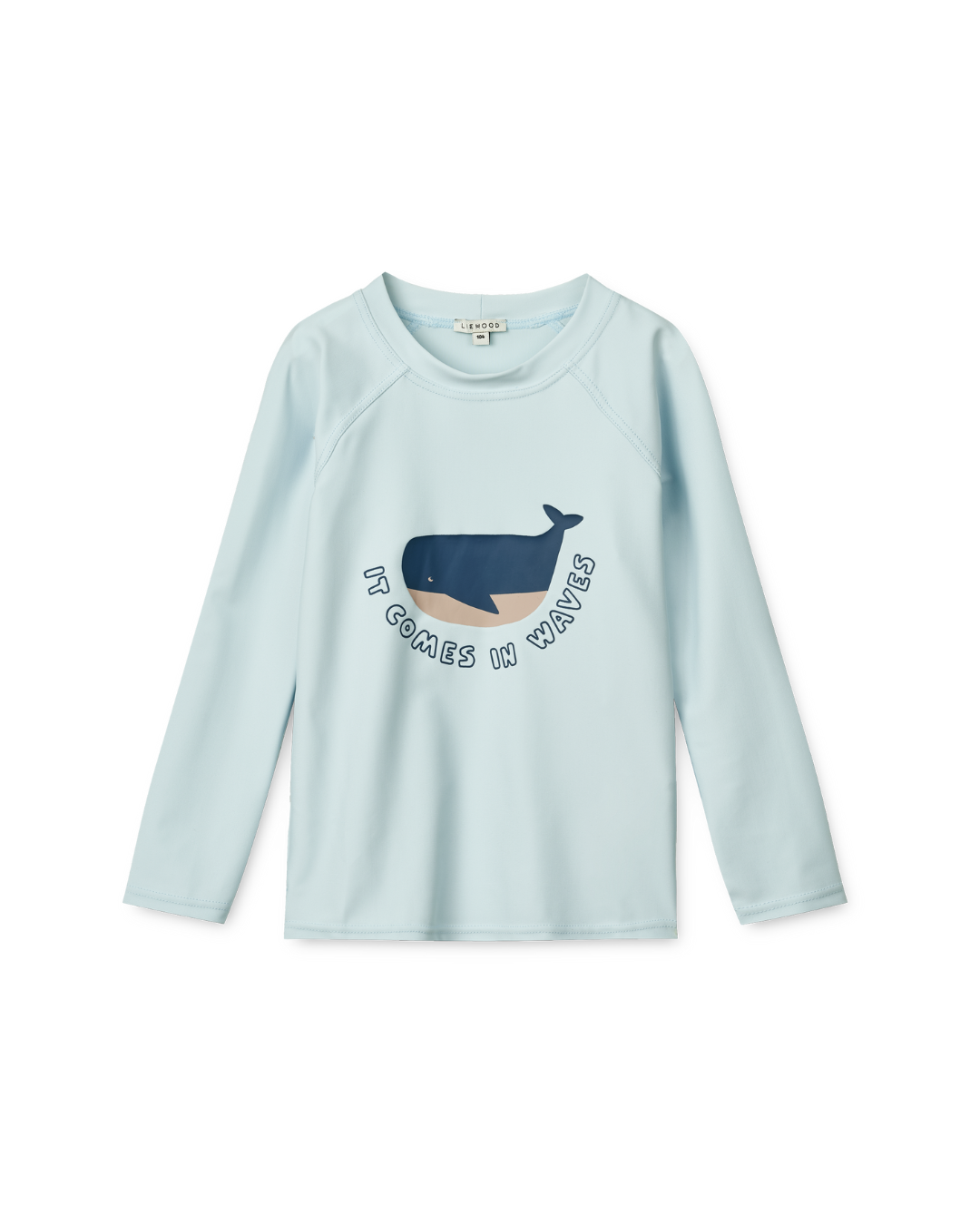 Liewood - koszulka kąpielowa z długim rękawem UV Noah Placement It comes in waves pure sky