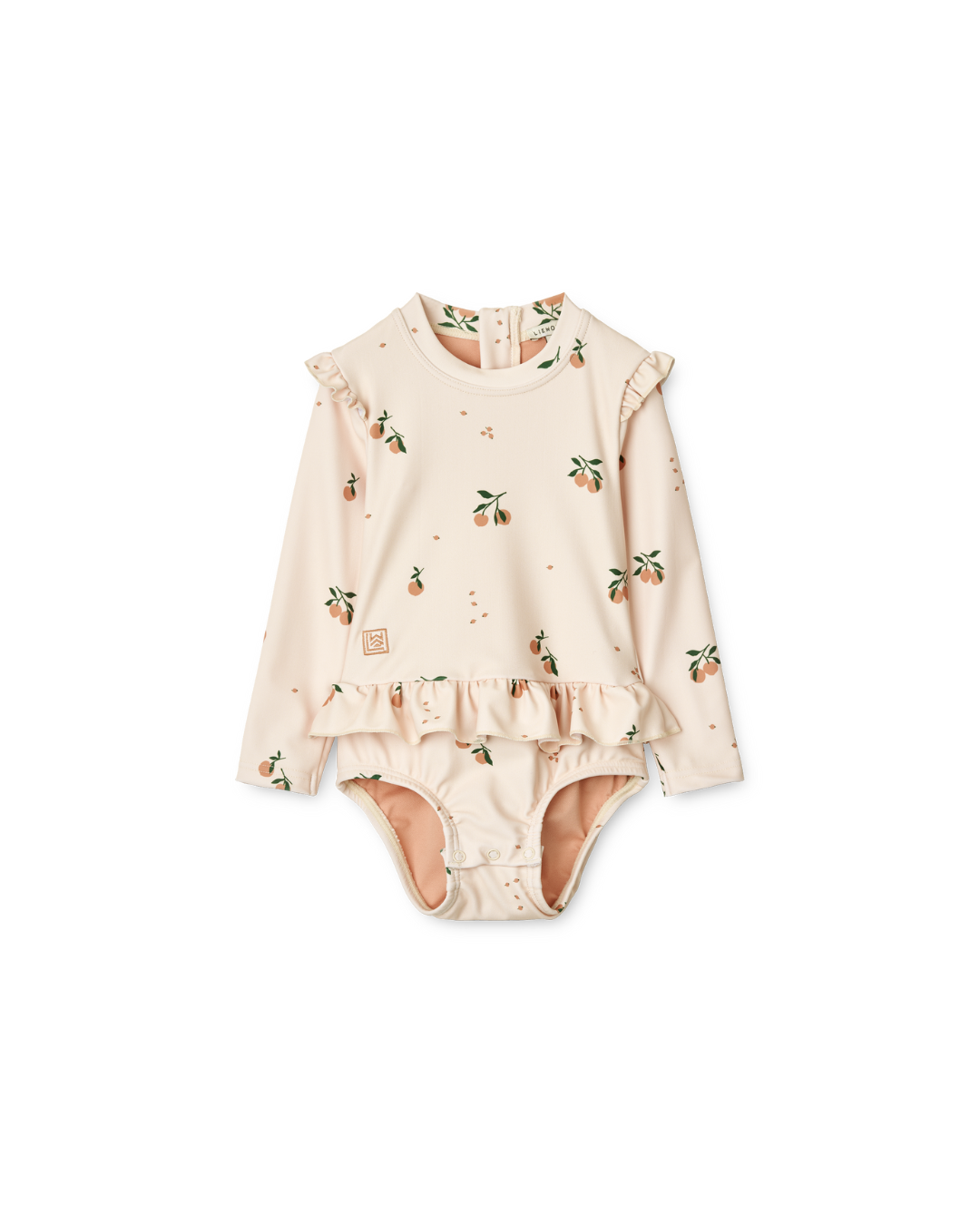 Liewood - kostium kąpielowy z nadrukiem i długim rękawem UV Sille Baby peach sea shell