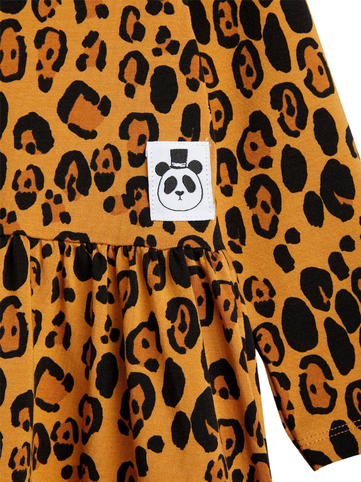 Mini Rodini - sukienka z długim rękawem Basic Leopard Long Sleeve Dress