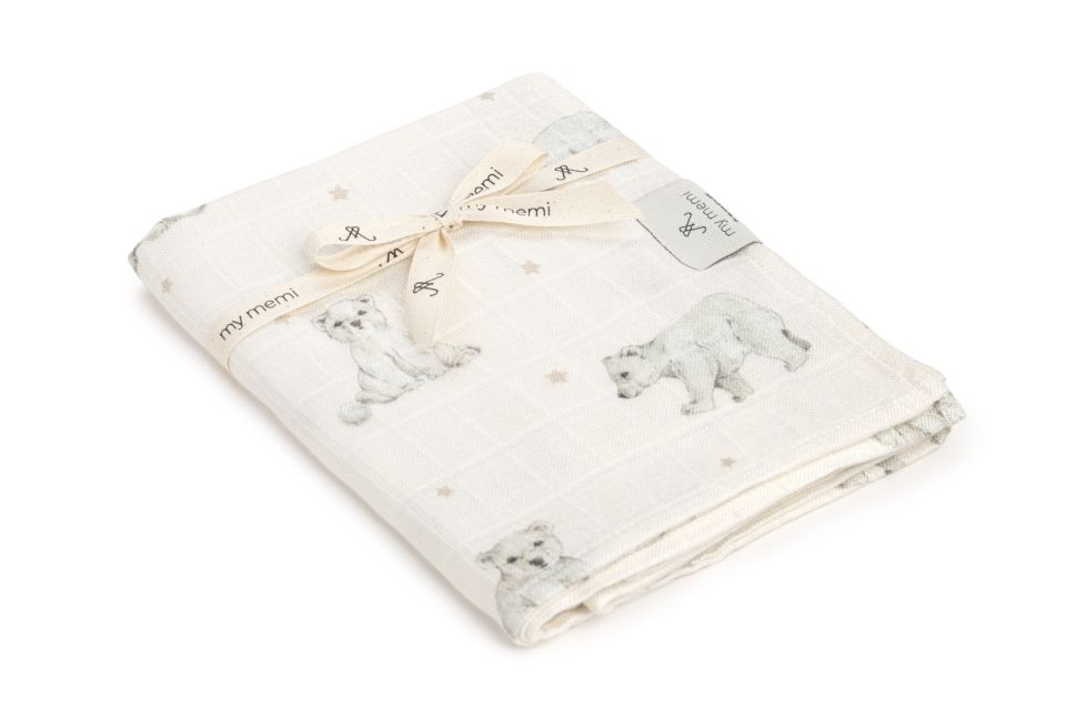 My Memi - bambusowy otulacz muślinowy 120x120 Little Bears