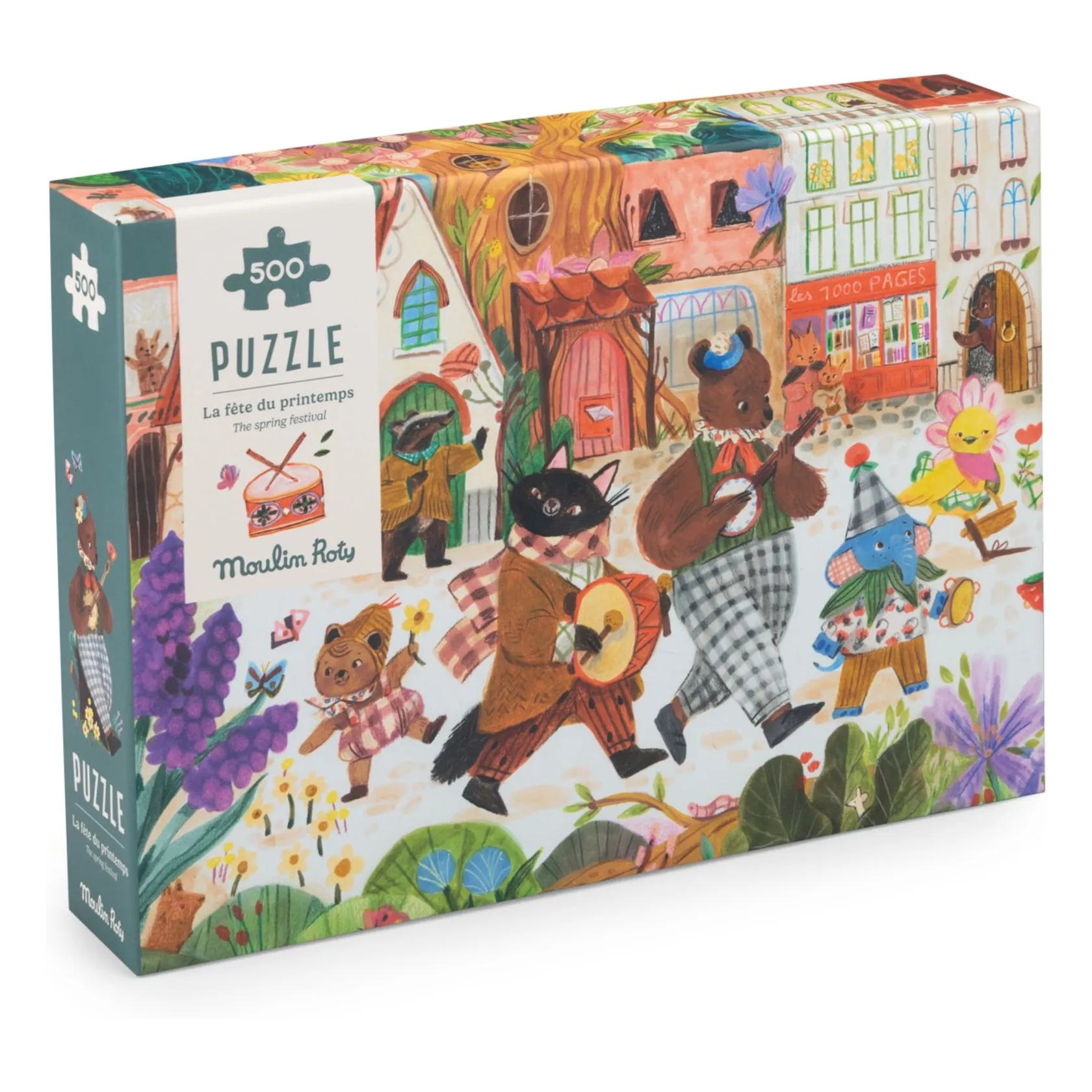 Moulin Roty - seria puzzle 500 elementów Festyn LES MINOUCHKAS