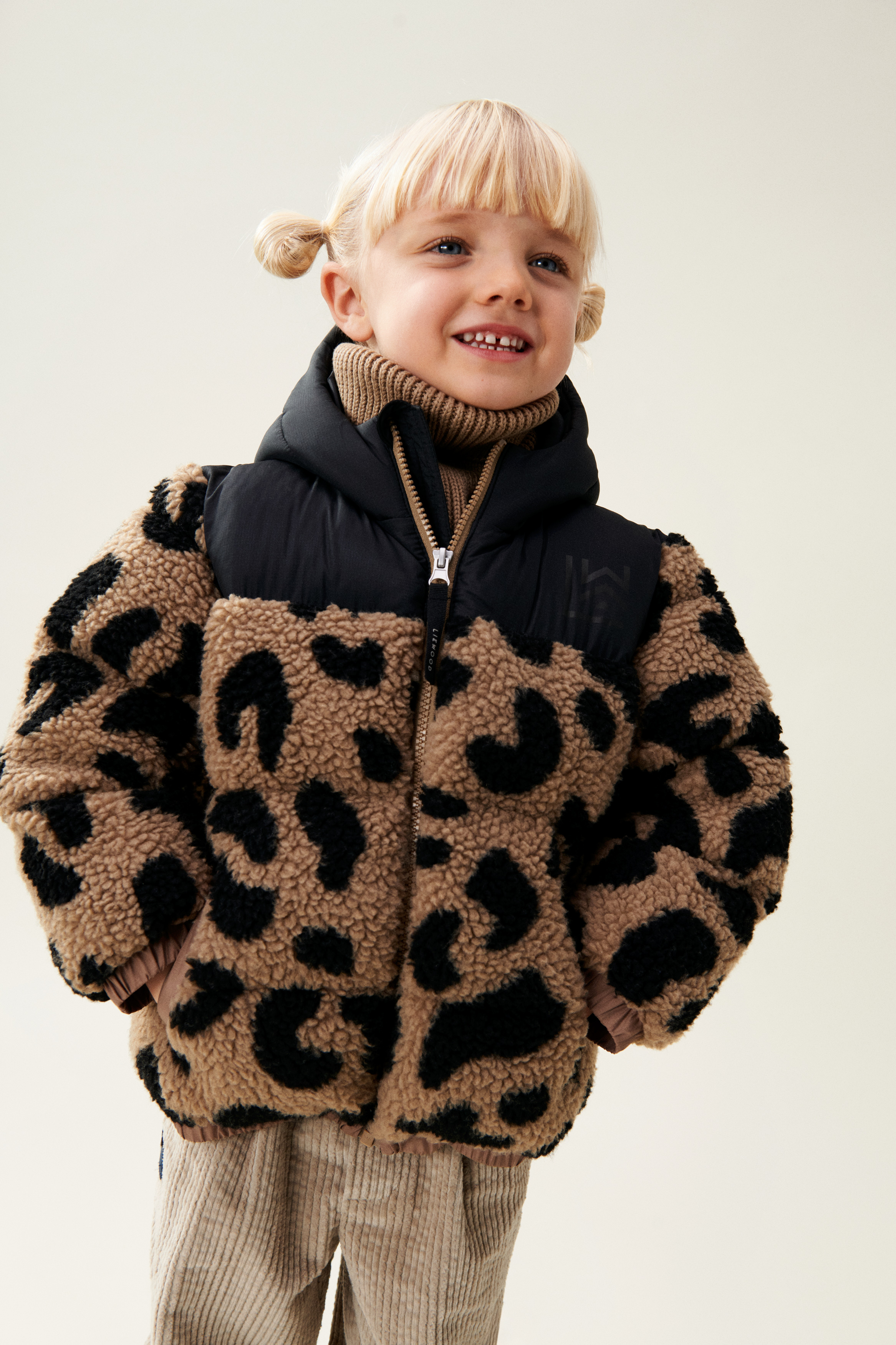 Liewood - kurtka puchowa Niko Pile Jacket Mega Leo