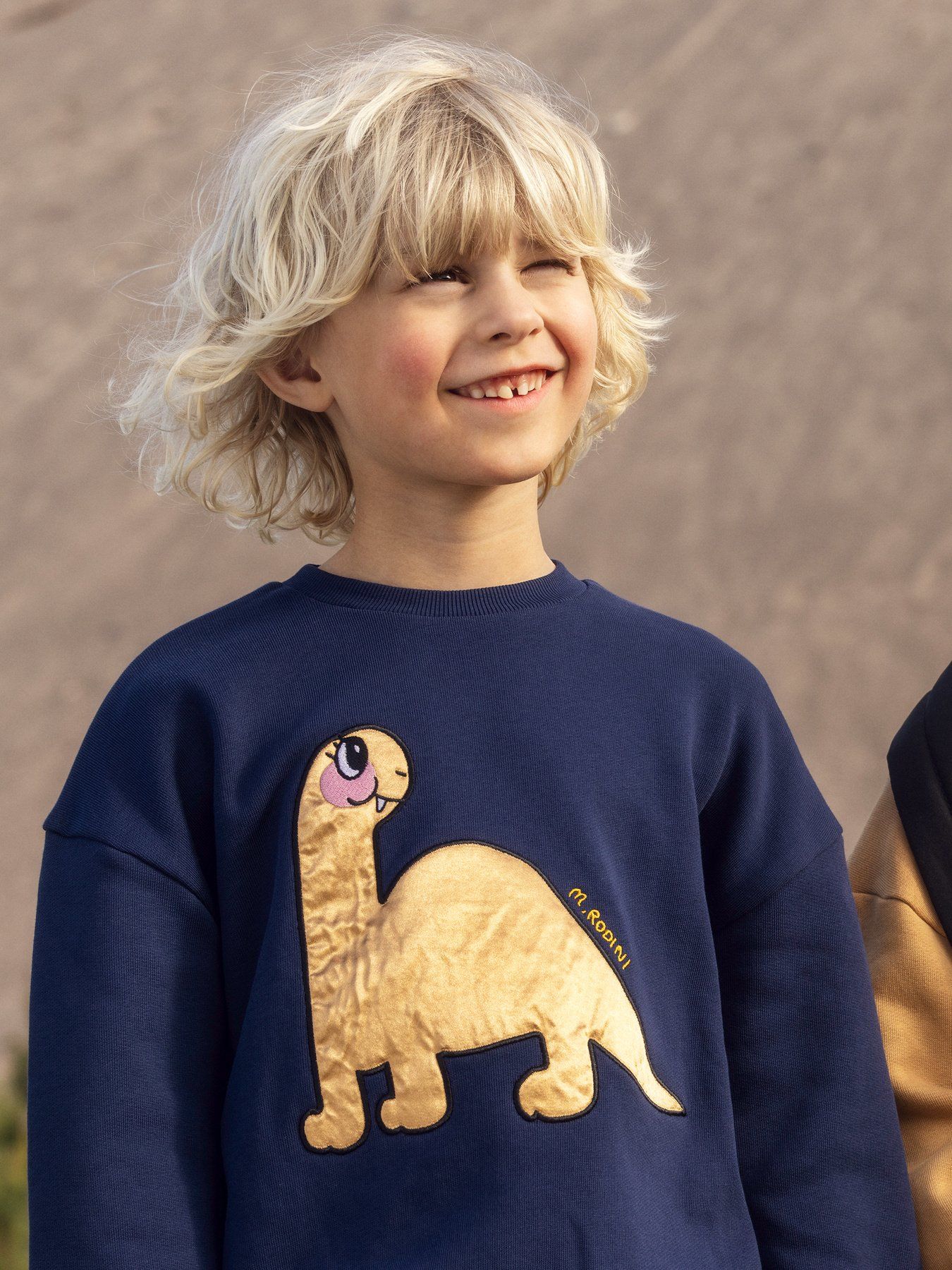 Mini Rodini - bluza dresowa z aplikacją Dino
