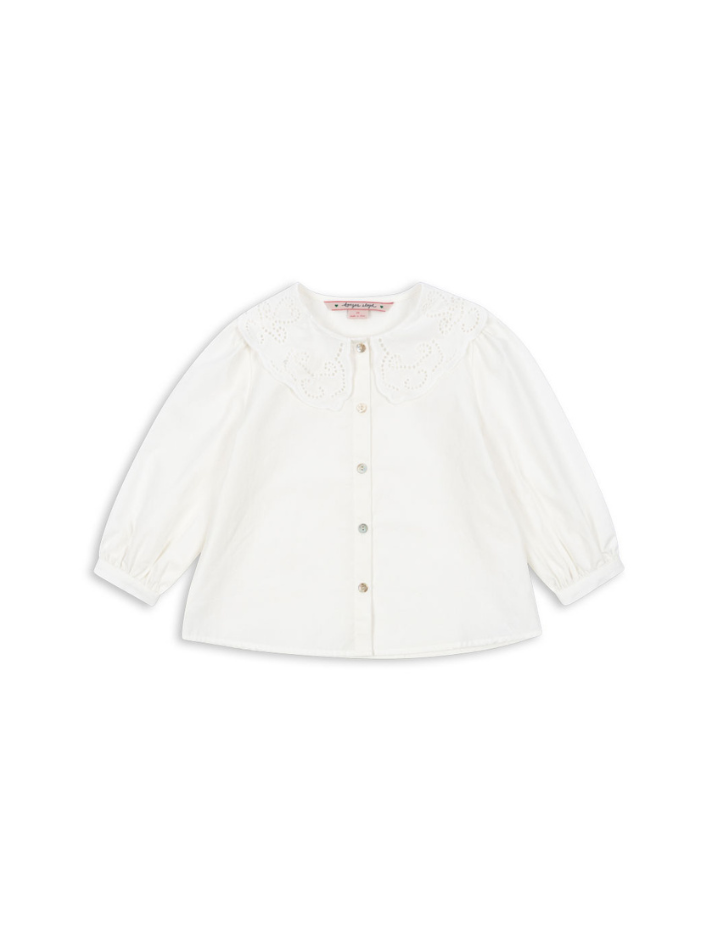 Konges Sløjd - bluzka dzięcięca Rilo Collar Shirt GOTS Optic White