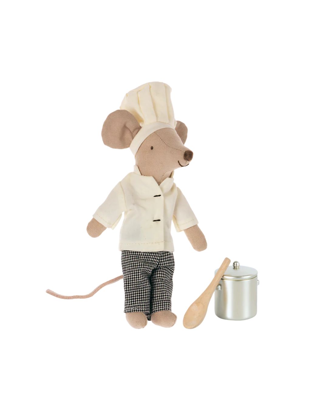 Maileg - myszka szef kuchni z garnkiem i łyżką Chef mouse
