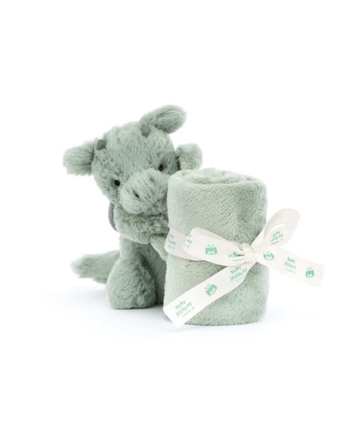 Jellycat - Smok szmatka przytulanka miętowo-szara 34 cm