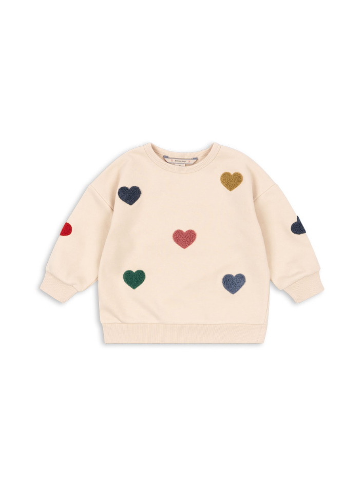 Konges Sløjd - bluza dziecięca dresowa Lou Terry Sweat Shirt OCS Multi Heart