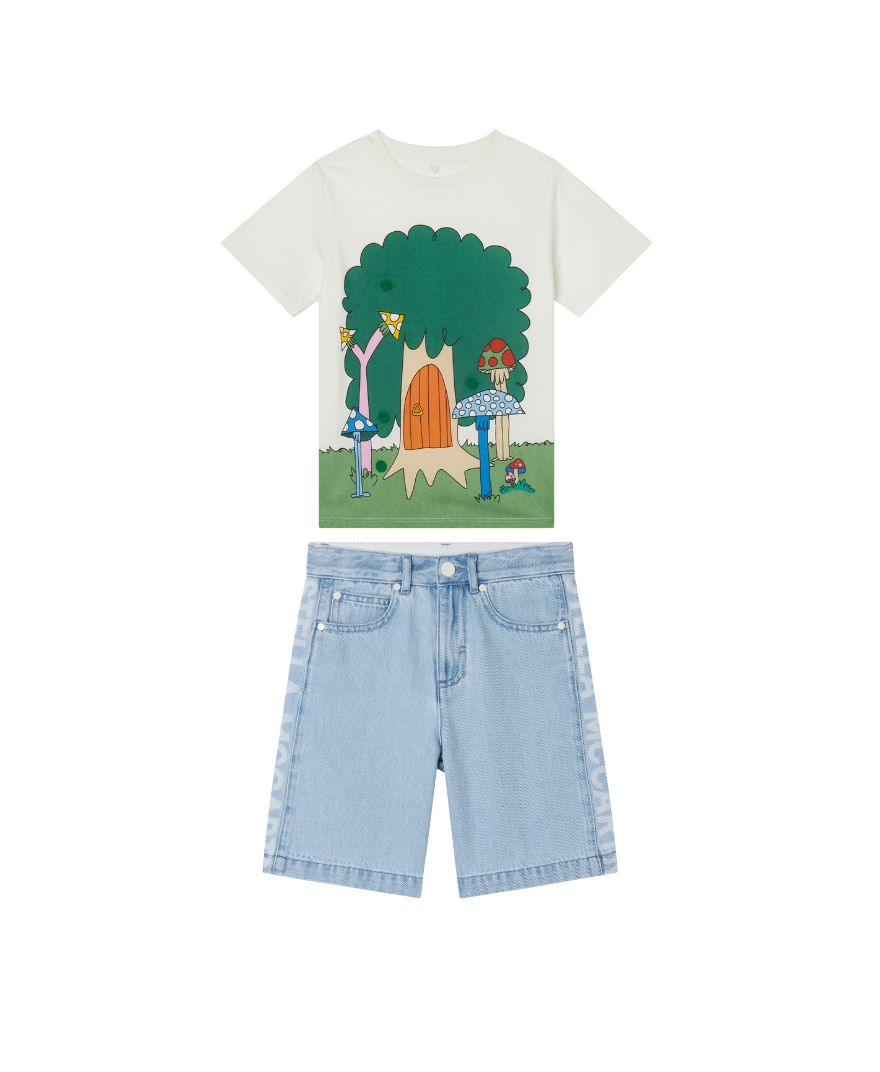 Stella McCartney - stylizacja letnia z krótkim rękawem dla chłopca Denim