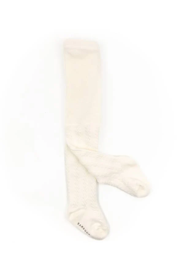 Bamboom - bambusowe rajstopy z ażurowym wzorem kremowe Bamboom - bambusowe rajstopy z ażurowym wzorem kremowe