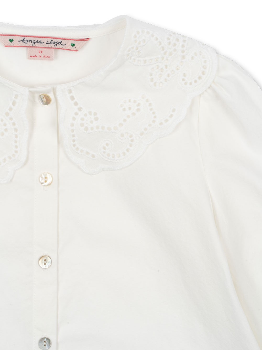 Konges Sløjd - bluzka dzięcięca Rilo Collar Shirt GOTS Optic White