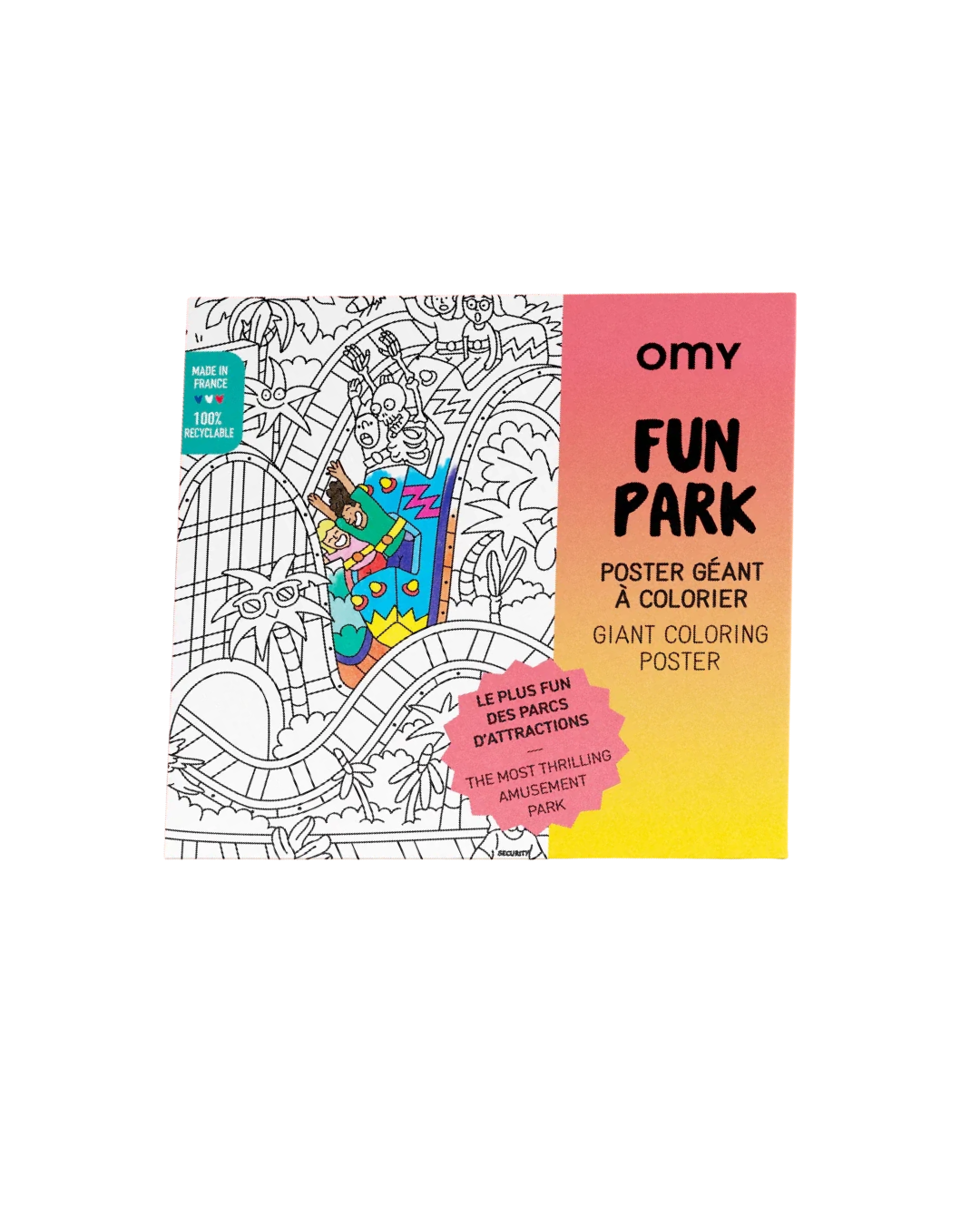 Omy - gigantyczna kolorowanka 100x70 Park Rozrywki