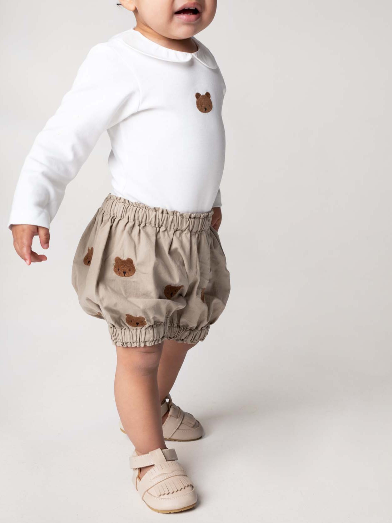 Donsje - body z długim rękawem Davo Bodysuit Bear Off White