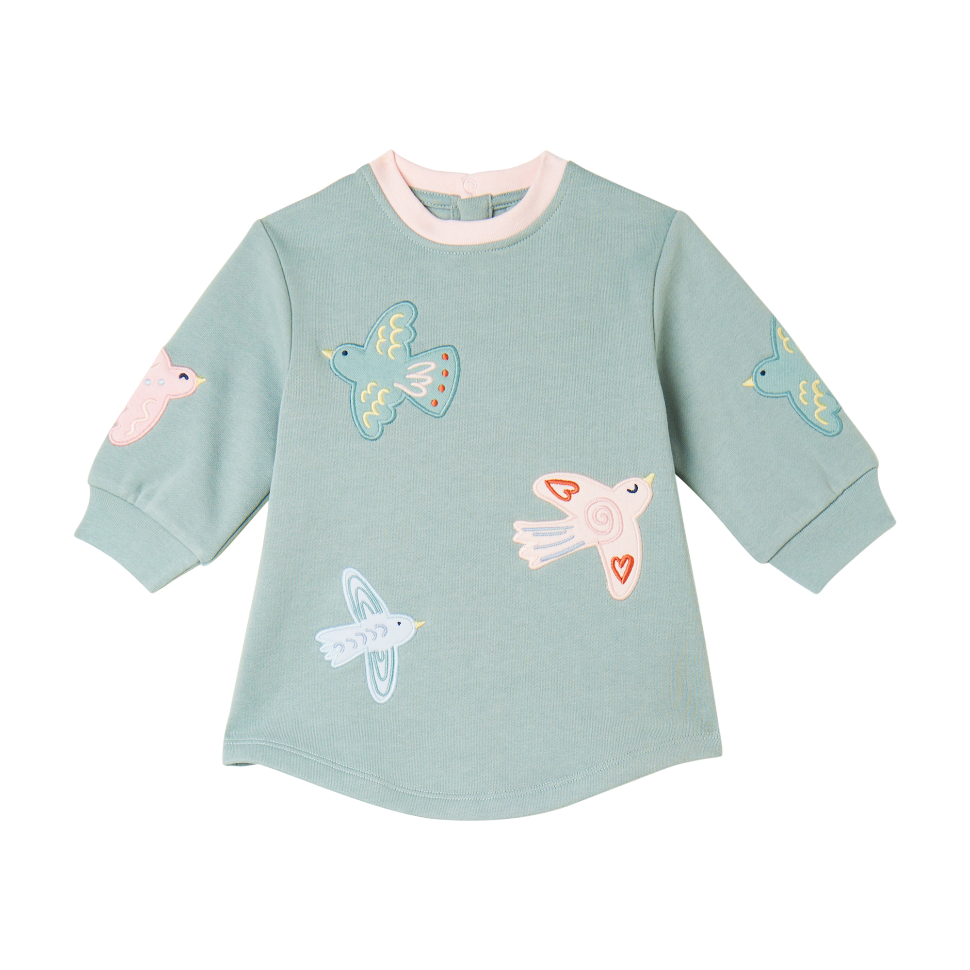 Stella McCartney - sukienka bawełniana Bird Patches Stella McCartney - sukienka bawełniana Bird Patches
