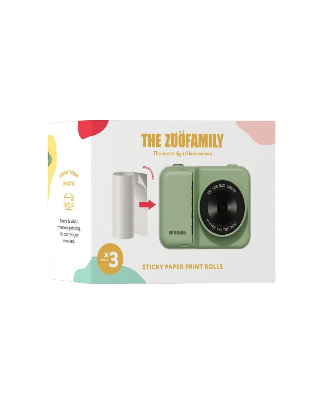 The ZooFamily - zestaw rolek papieru samoprzylepnego 3 sztuki sticky paper rolls set