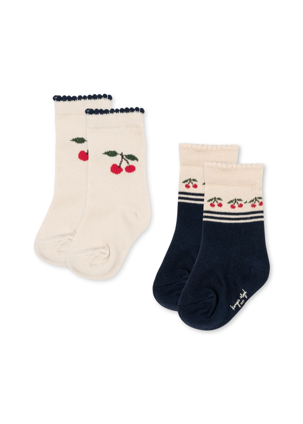 Konges Sløjd - skarpetki 2-pak Jaquard Socks Cherry