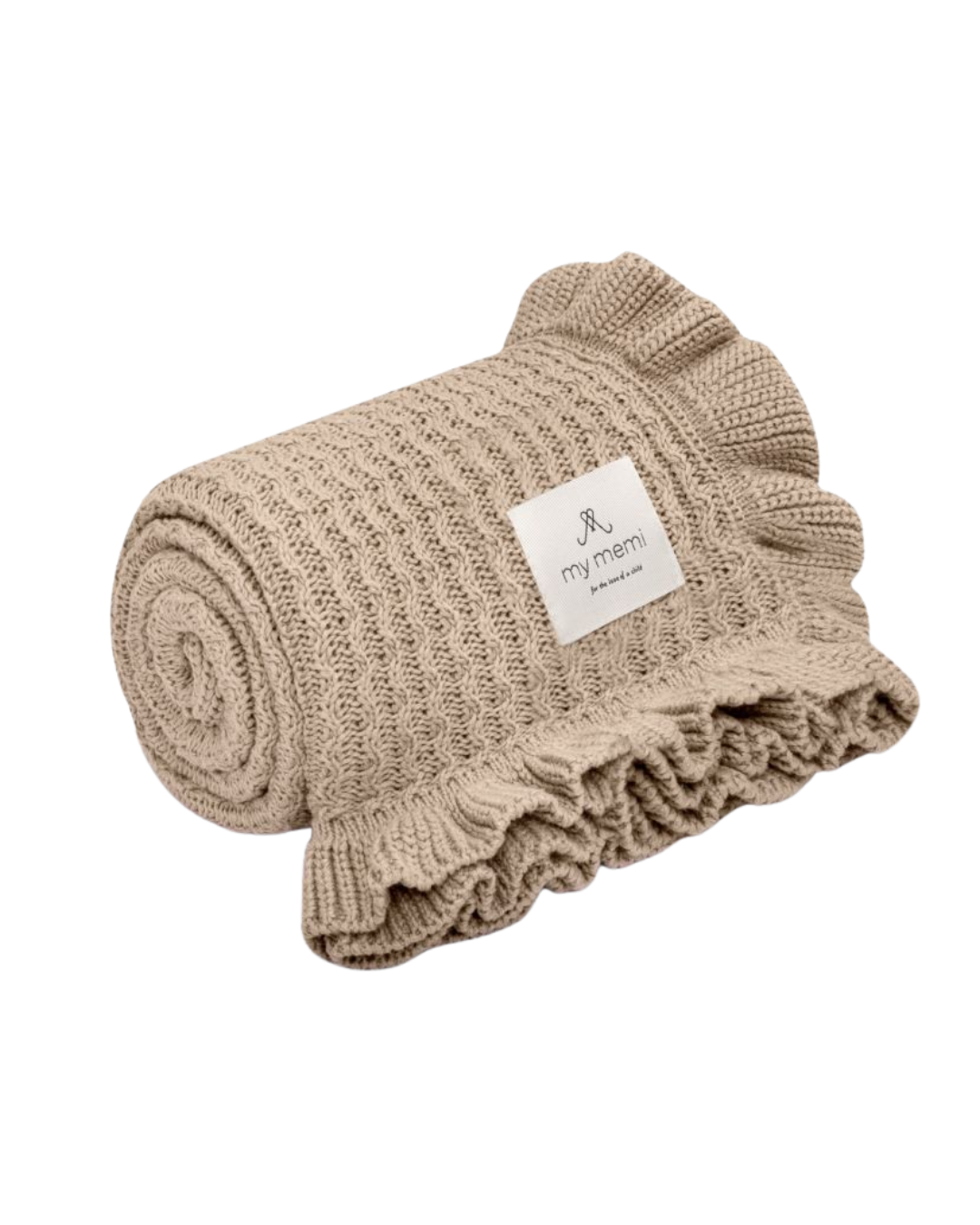 My Memi - kocyk bambusowy z falbanką 85x105 Beige