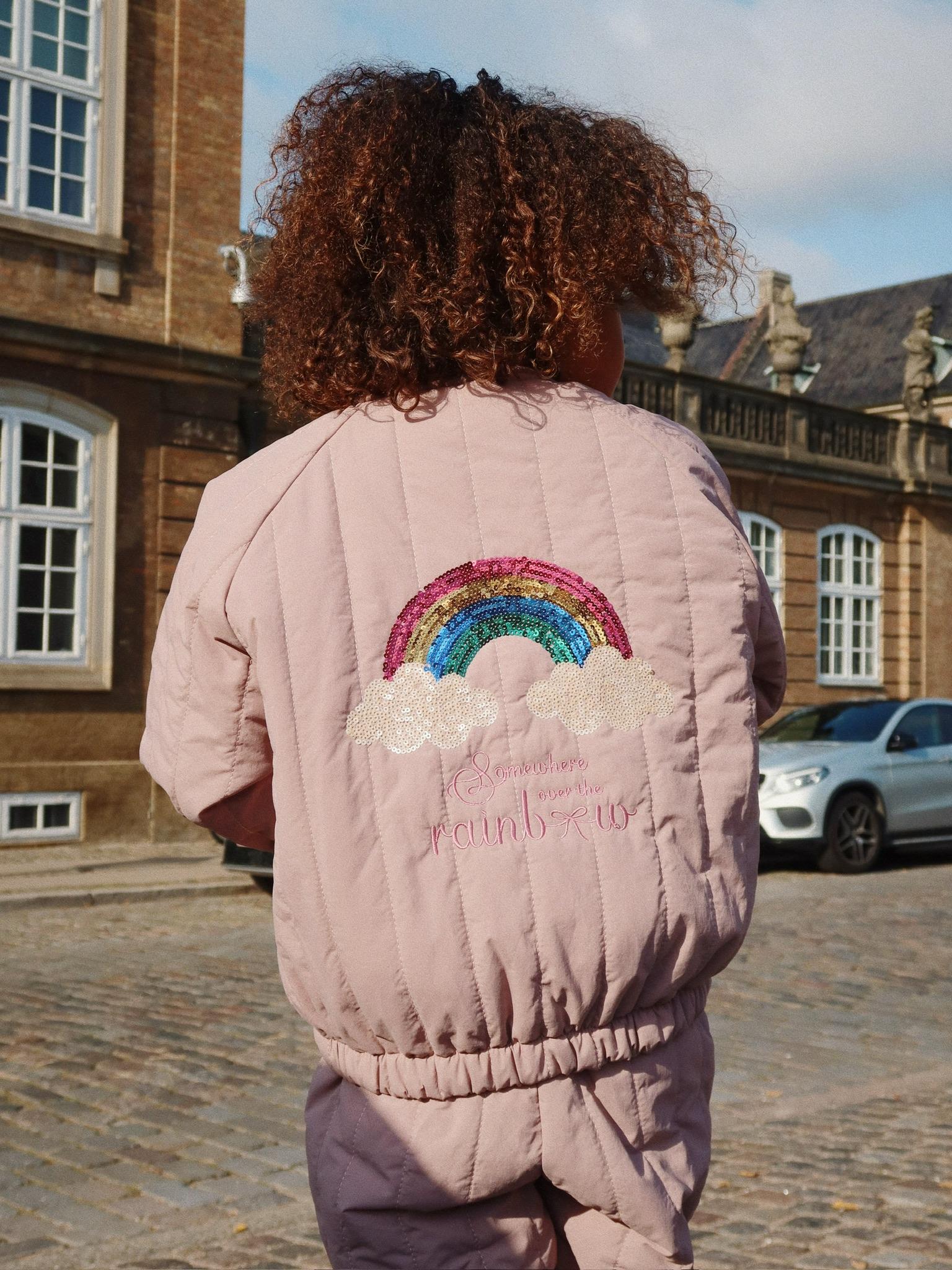 Konges Sløjd - pikowana kurtka bomberka Juno Sequin Bomber Jacket Twilight Mauve