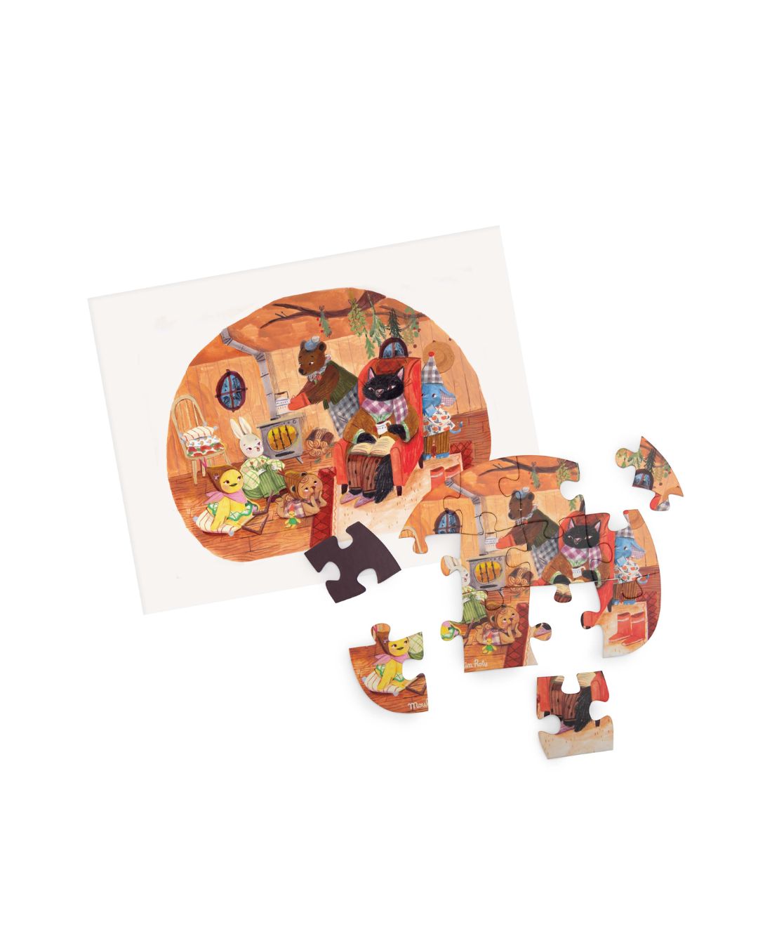 Moulin Roty - puzzle LES MINOUCHKAS 4 x 12 elementów