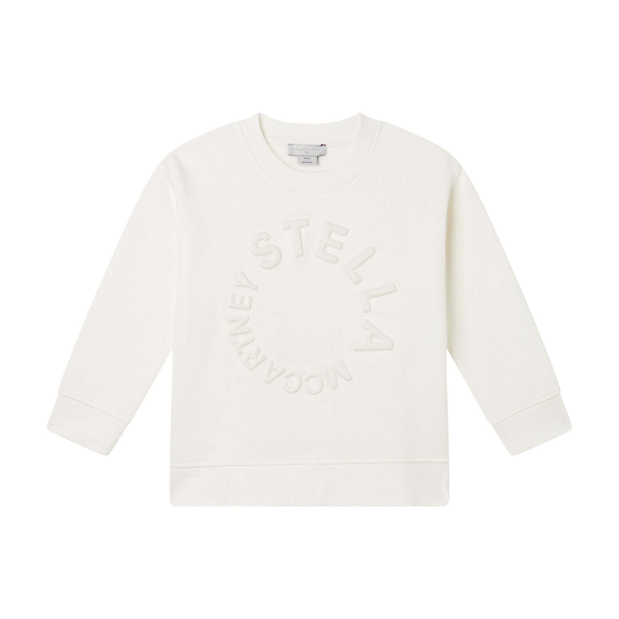 Stella McCartney - bluza dziecięca z logo Cotton Fleece Sweatshirt biała