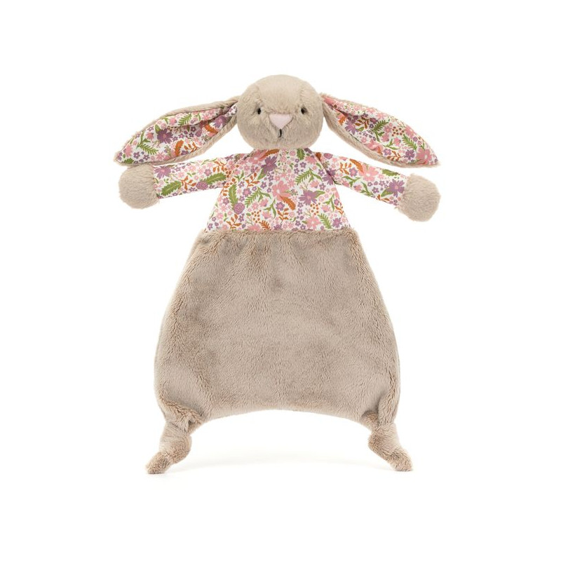 Jellycat - Króliczek z Kwiecistymi Uszami „Petal” Szmatka Przytulanka Beżowa 28 cm