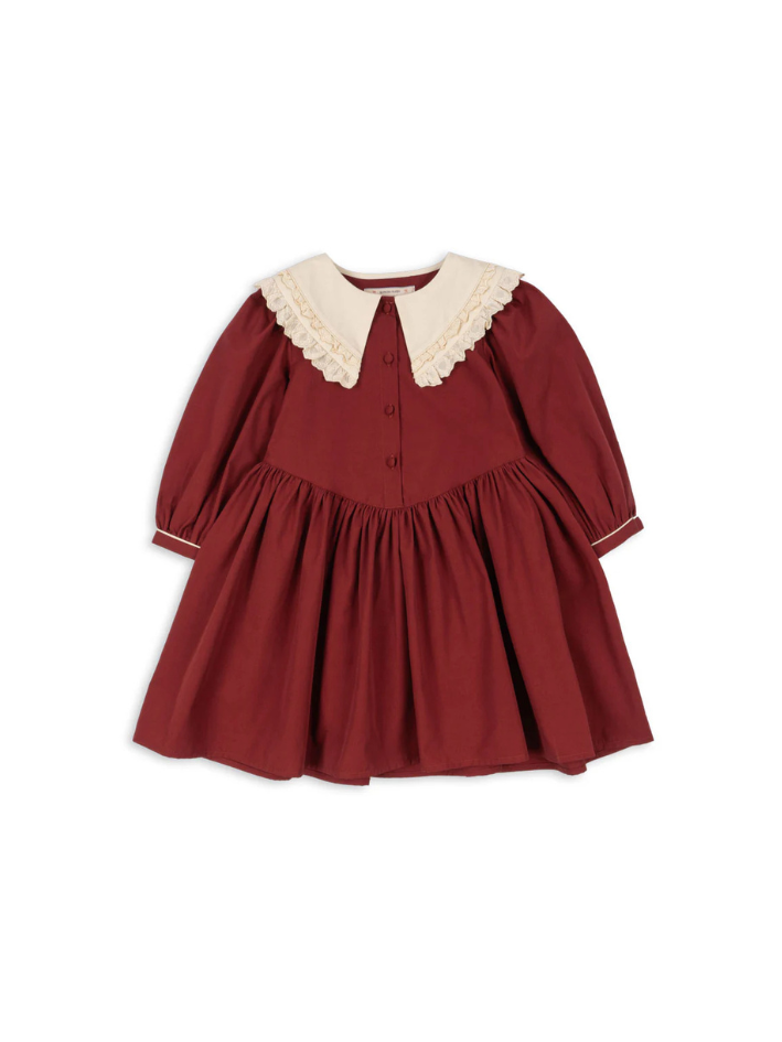 Sukienka Konges Sløjd Coeur Collar Red Dhalia