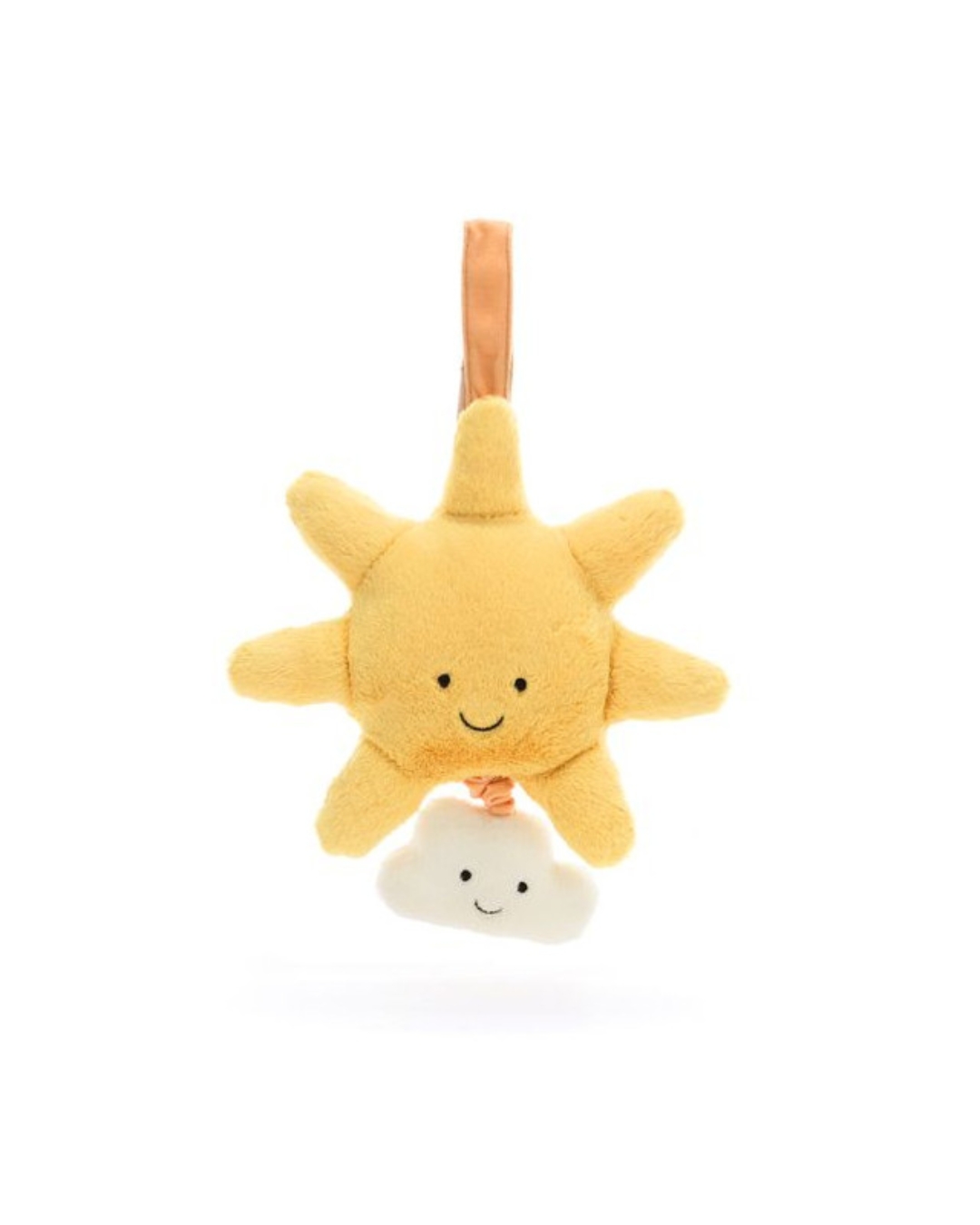 JellyCat - uśmiechnięte Słoneczko z Chmurką i Pozytywką Żółte 20 cm